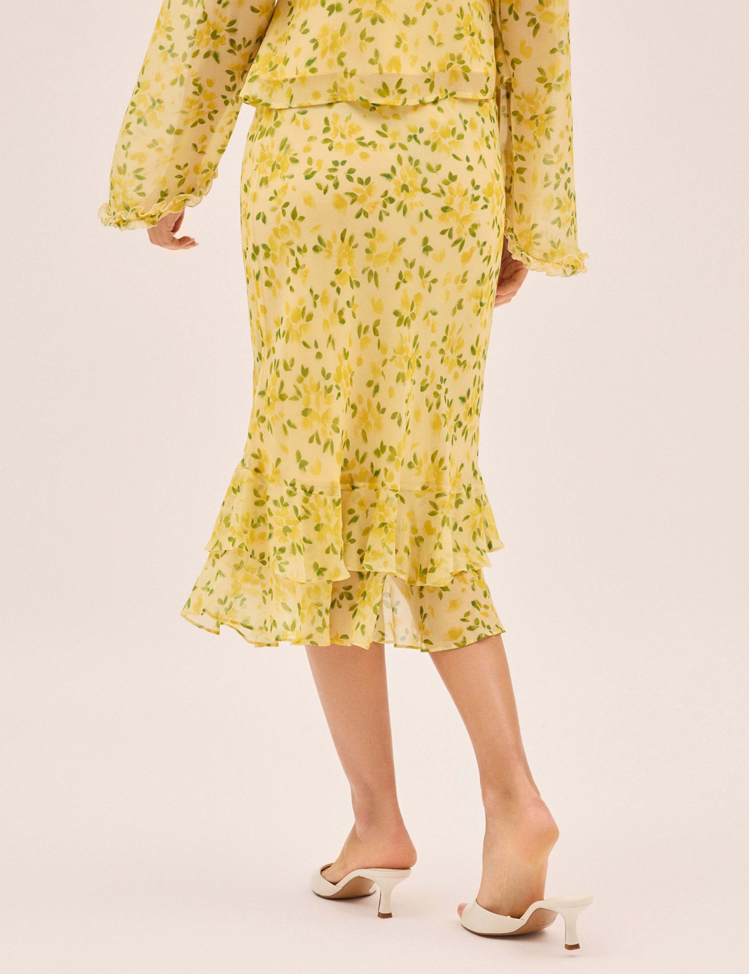 Petal Print Knee Length Slip Skirt 5 of 5