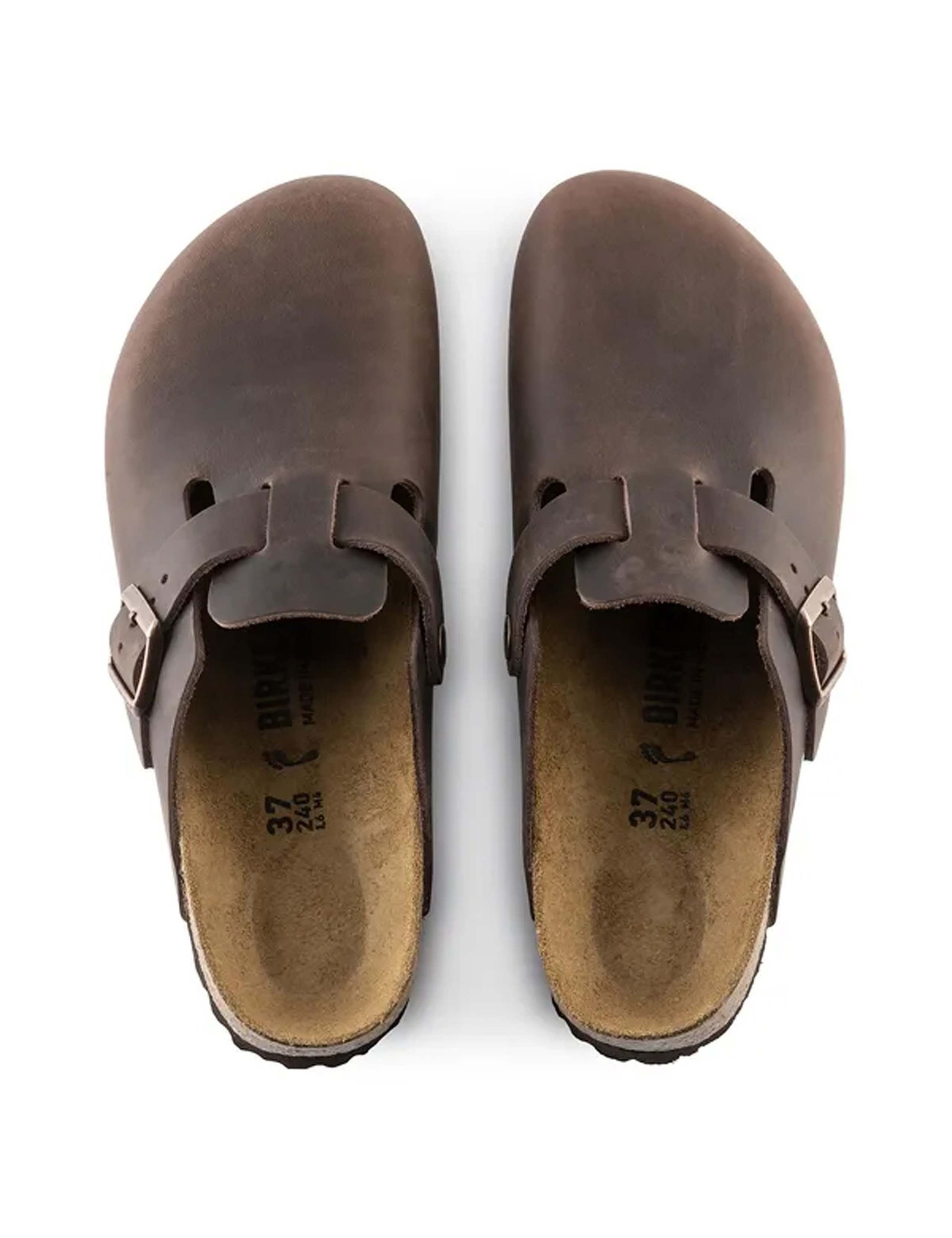 Boston Leather Buckle Flat Footbed Clogs 3 of 3