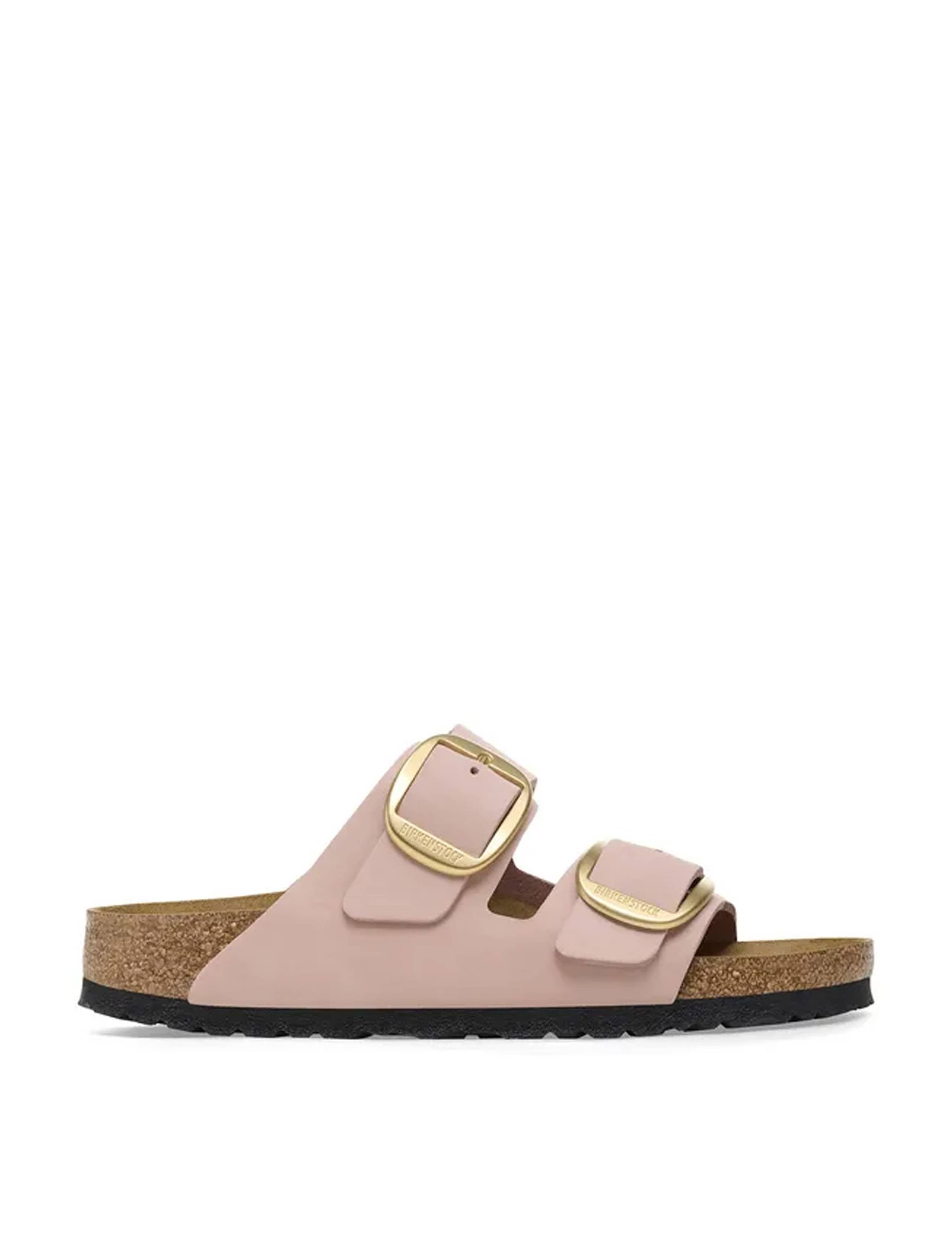 Arizona Leather Big Buckle Footbed Sandals 1 of 3