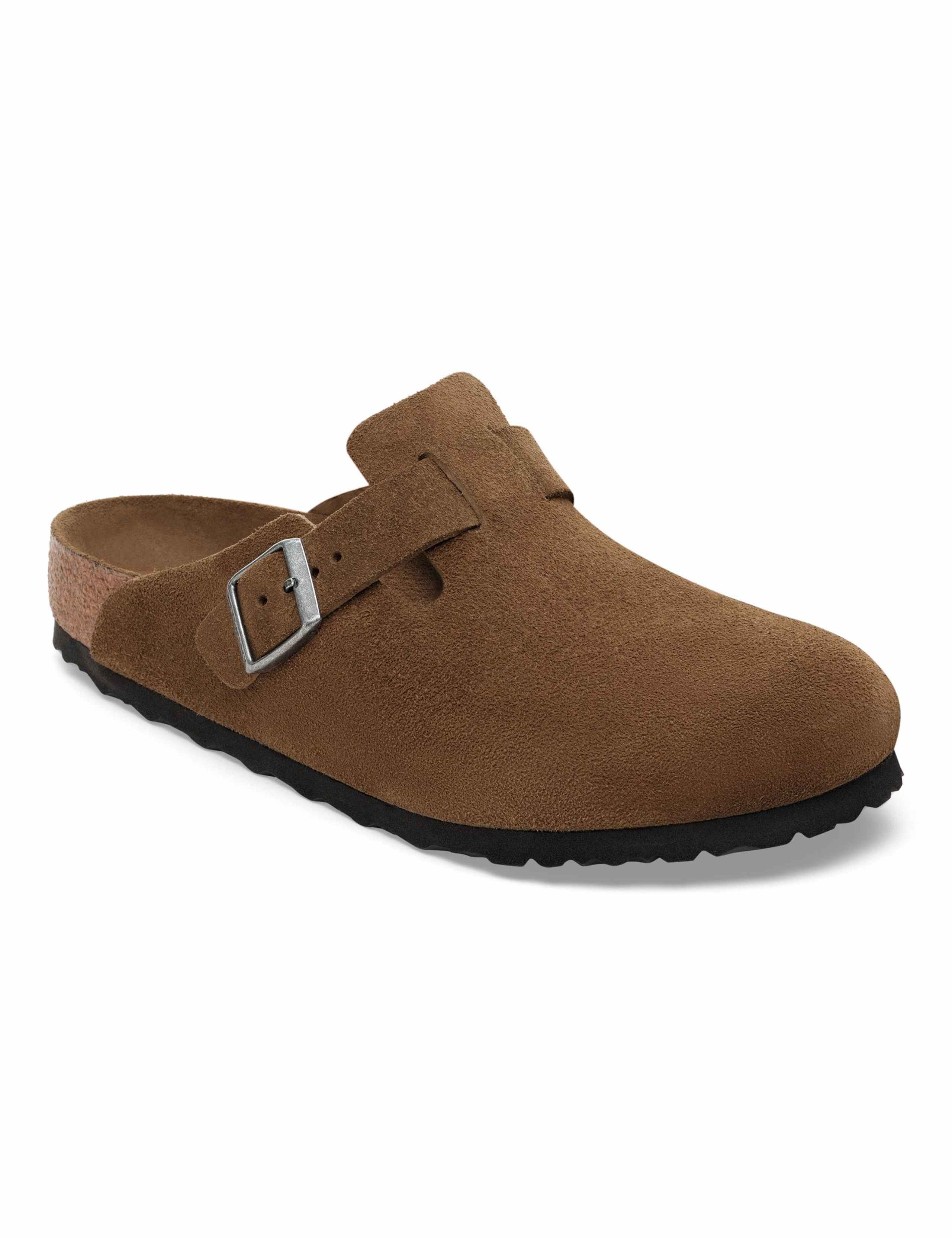 Boston Suede Buckle Footbed Clog Mules 2 of 3