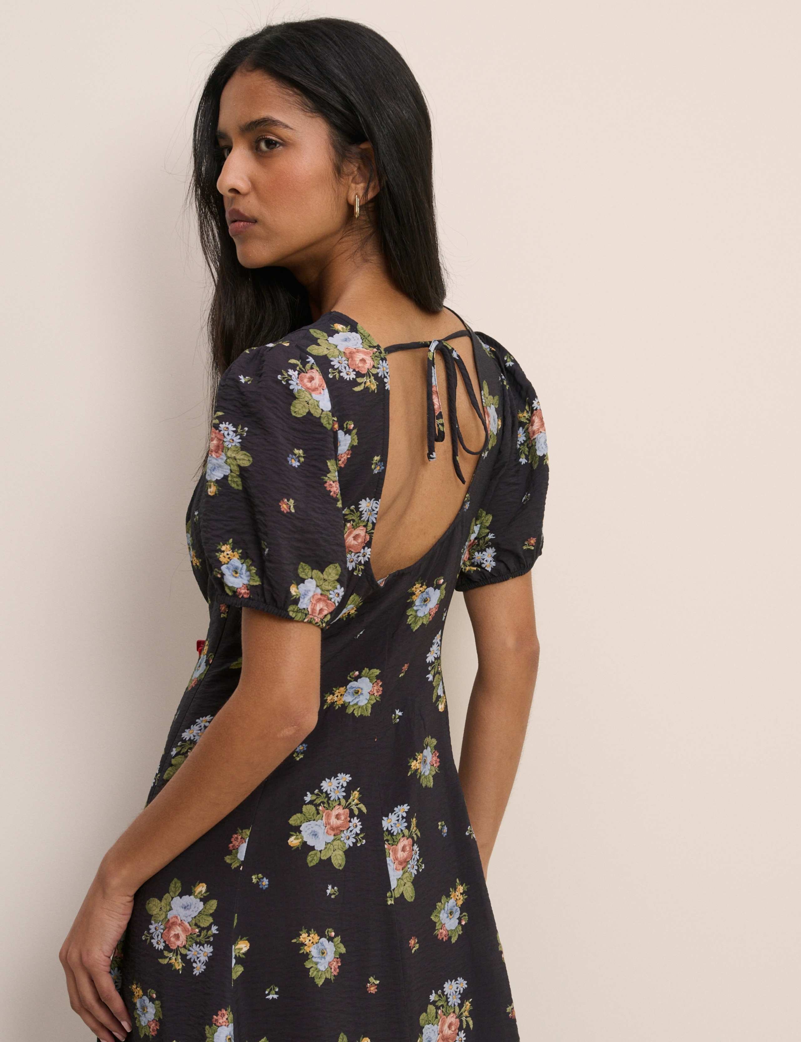 Lyocell Rich Floral Midi Tea Dress 5 of 5