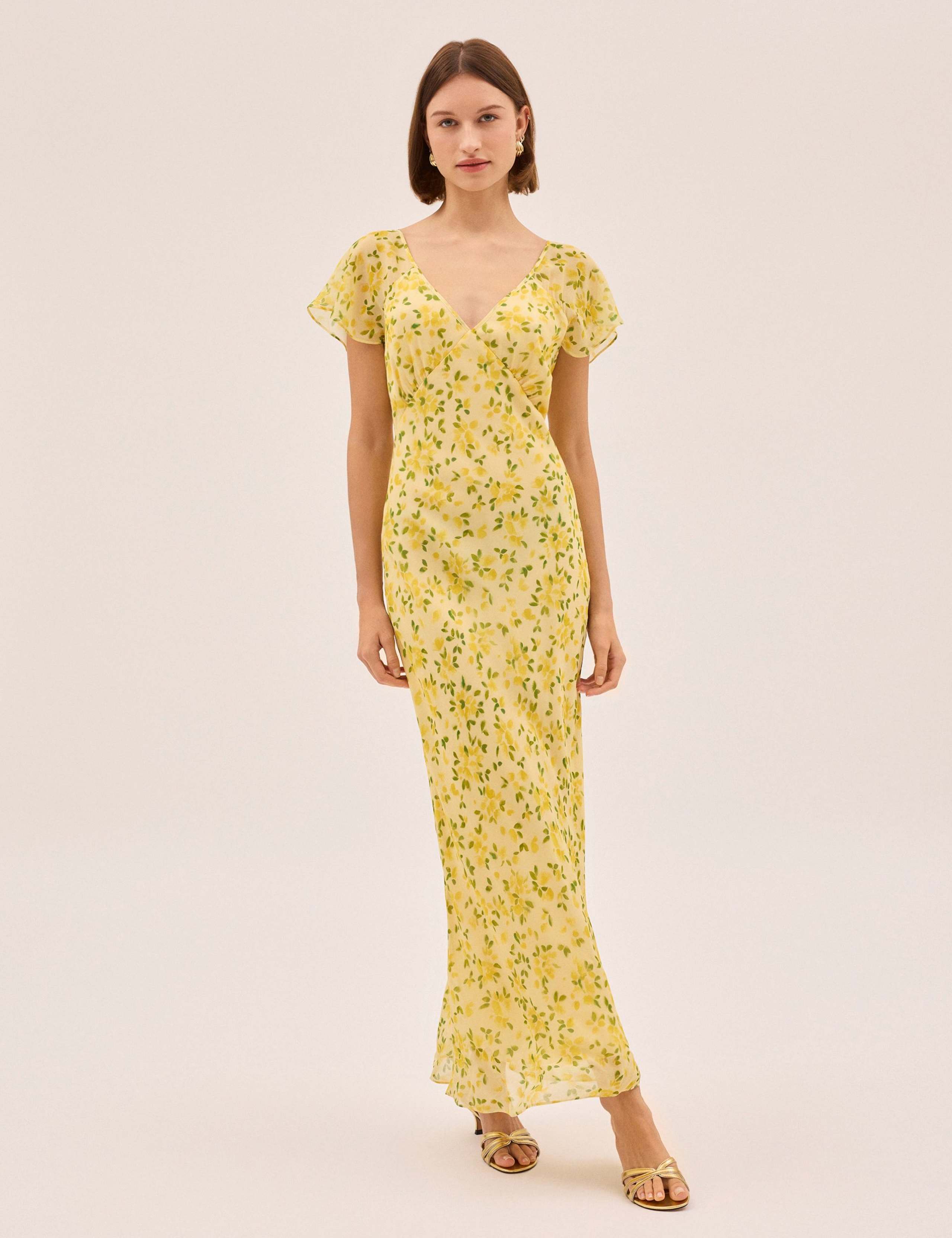 Floral V-Neck Midi Tea Dress 5 of 7