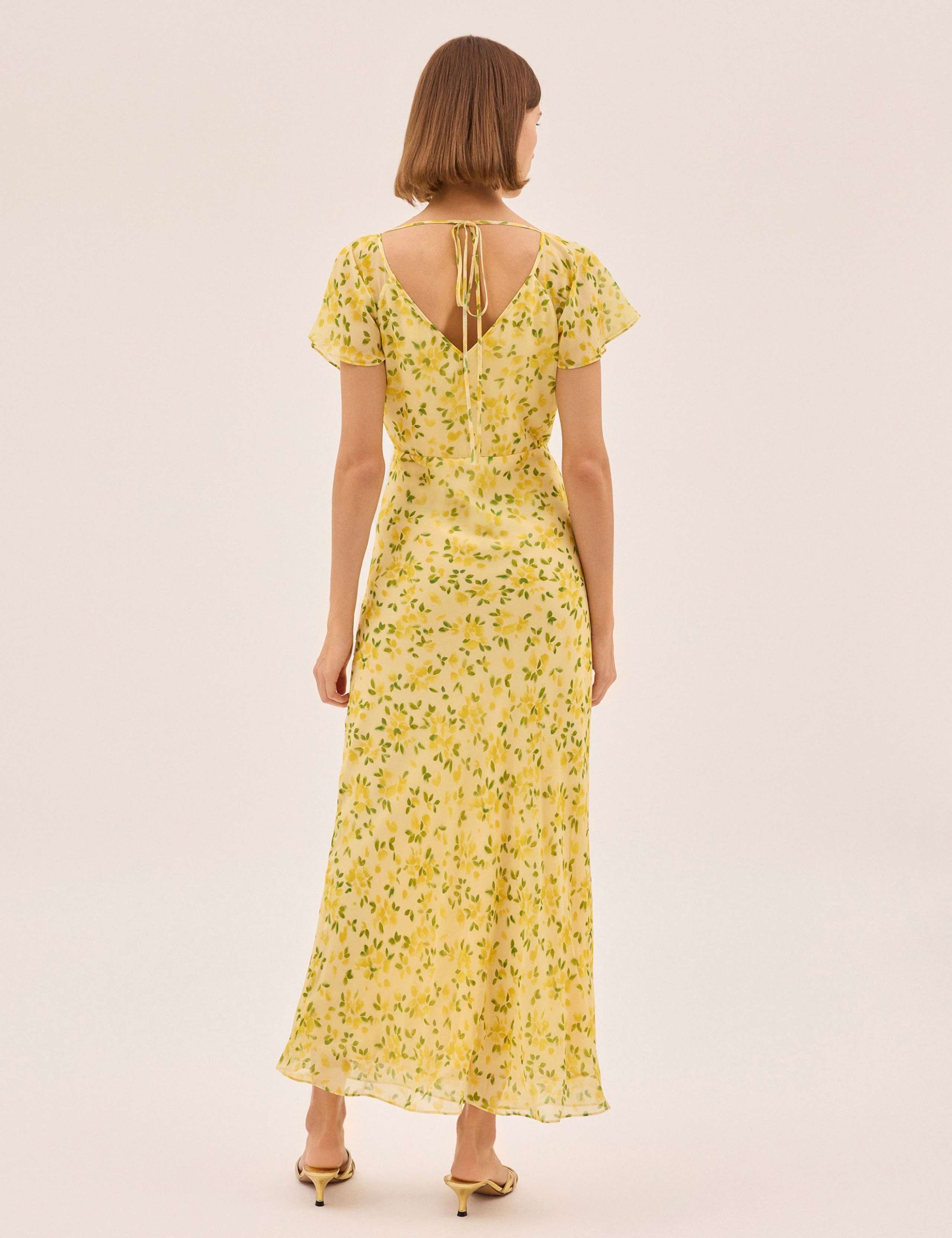 Floral V-Neck Midi Tea Dress 7 of 7