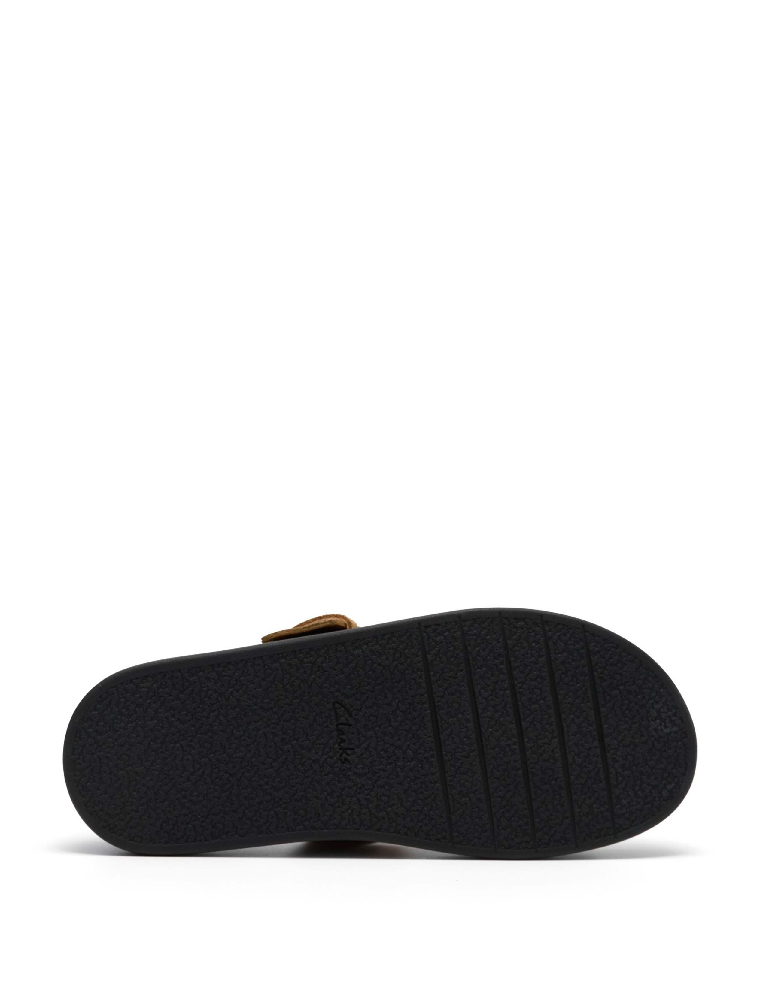 Suede Buckle Flatform Footbed Sandals 6 of 6