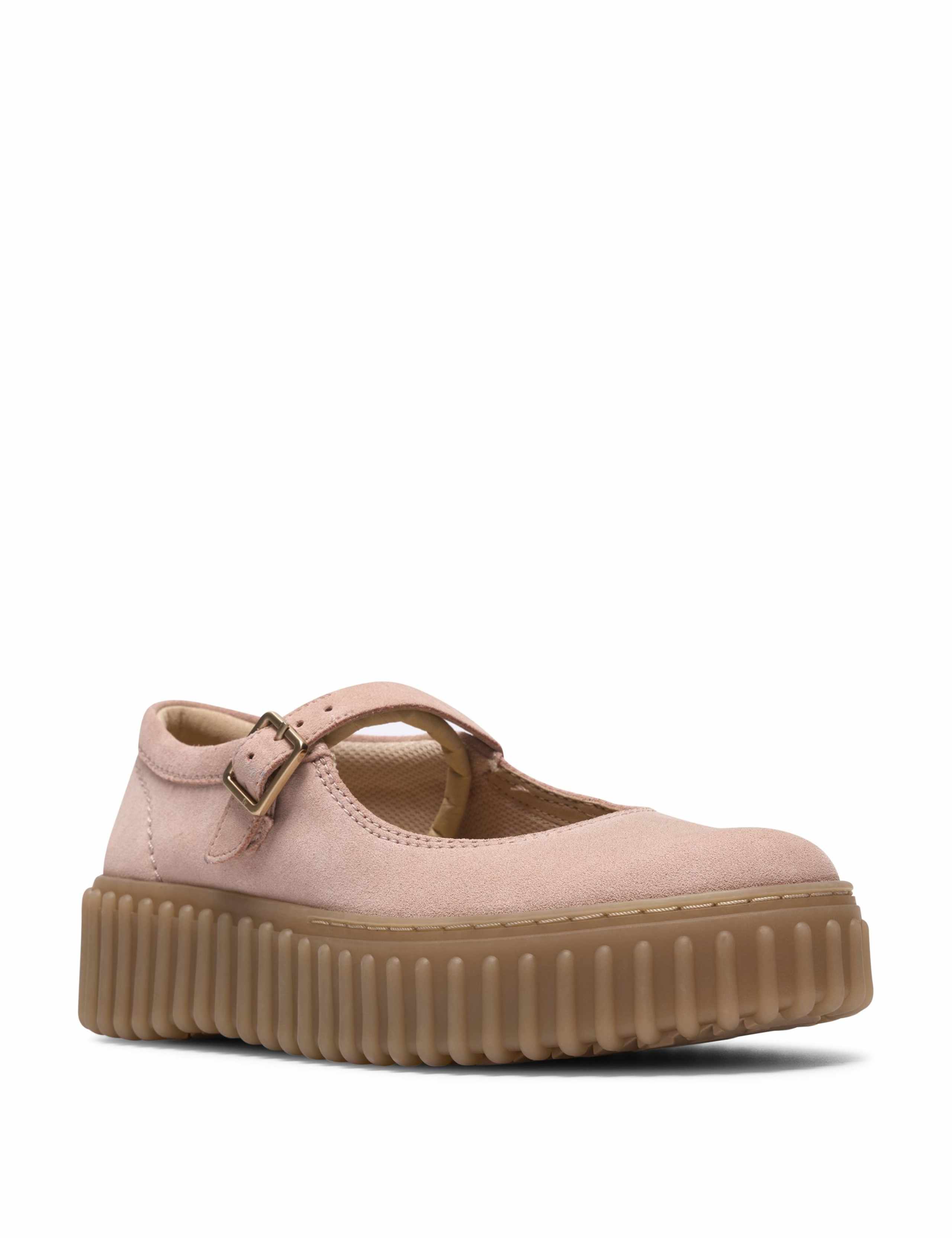 Suede Platform Mary Jane Ballet Pumps 2 of 6