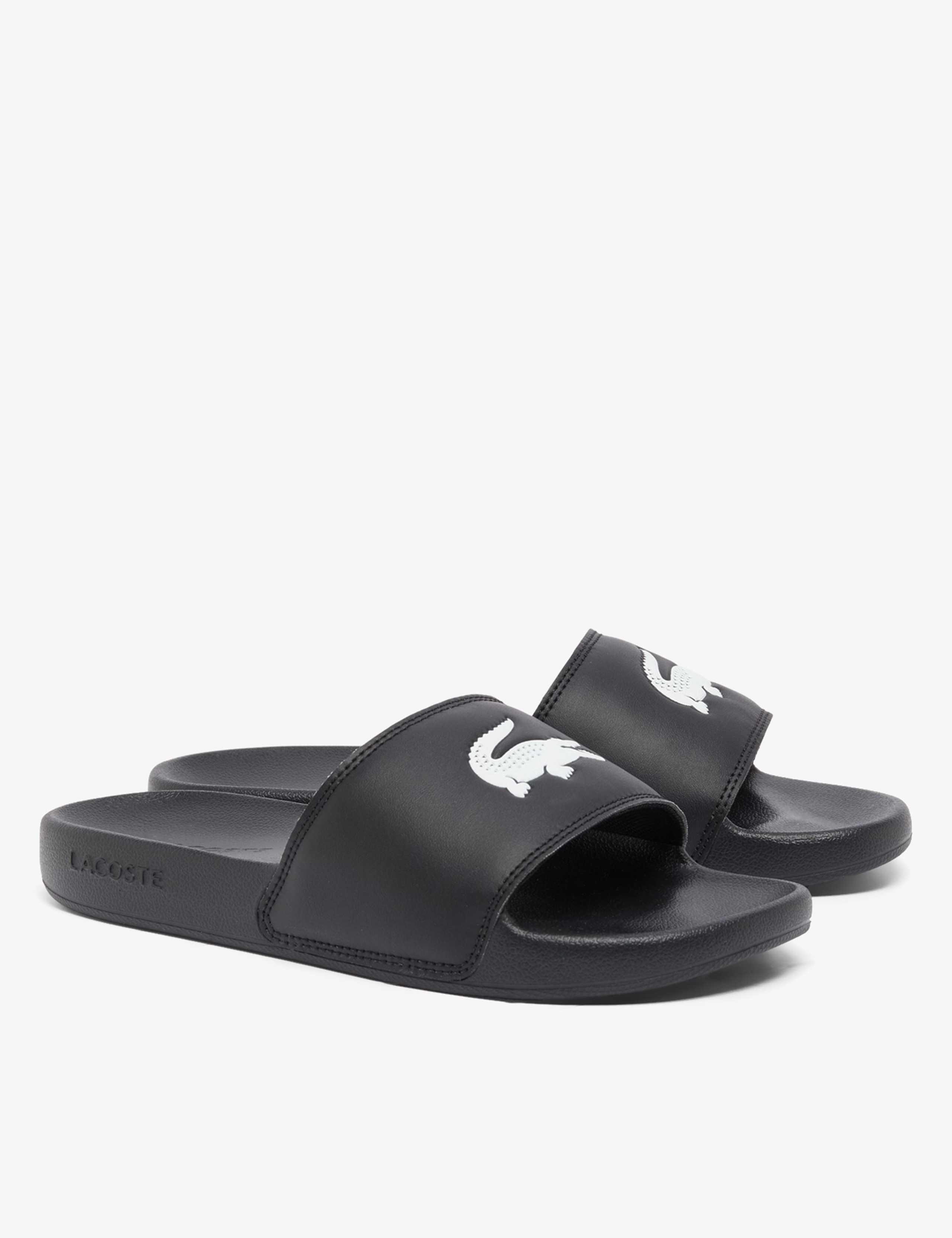 Leather Flat Footbed Sliders 5 of 6