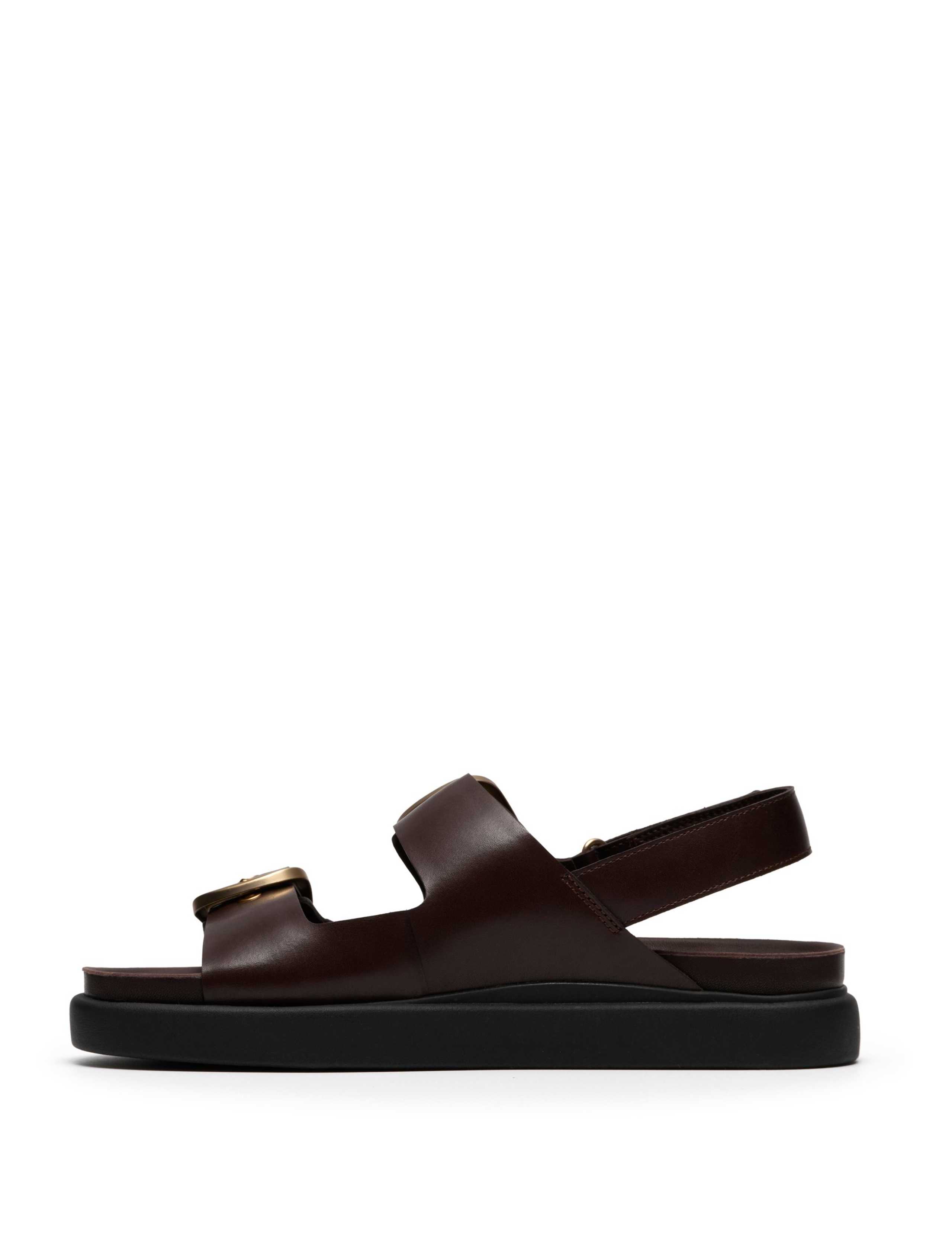 Leather Ankle Strap Flatform Sandals 4 of 5
