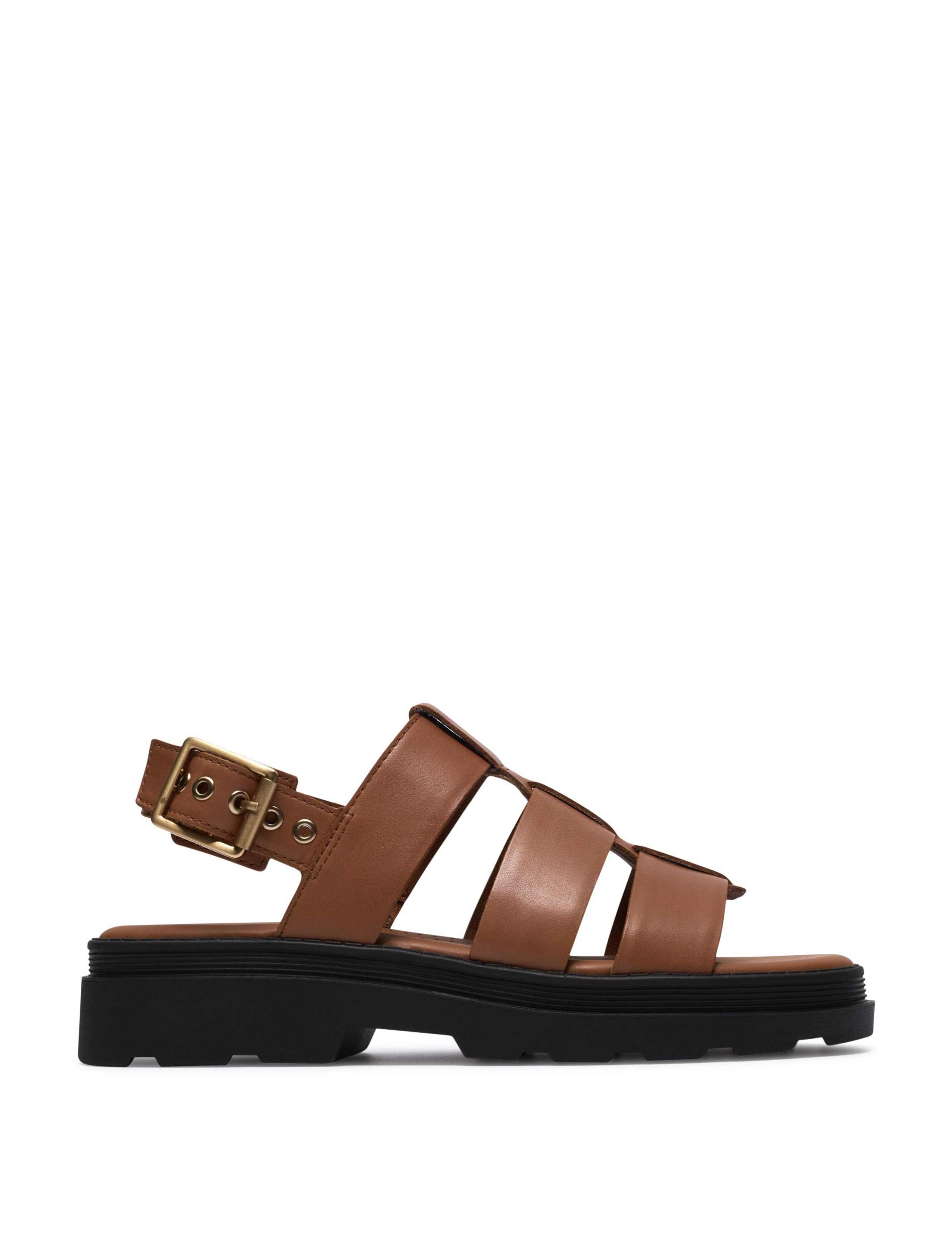 Leather Strappy Flatform Sandals 1 of 6