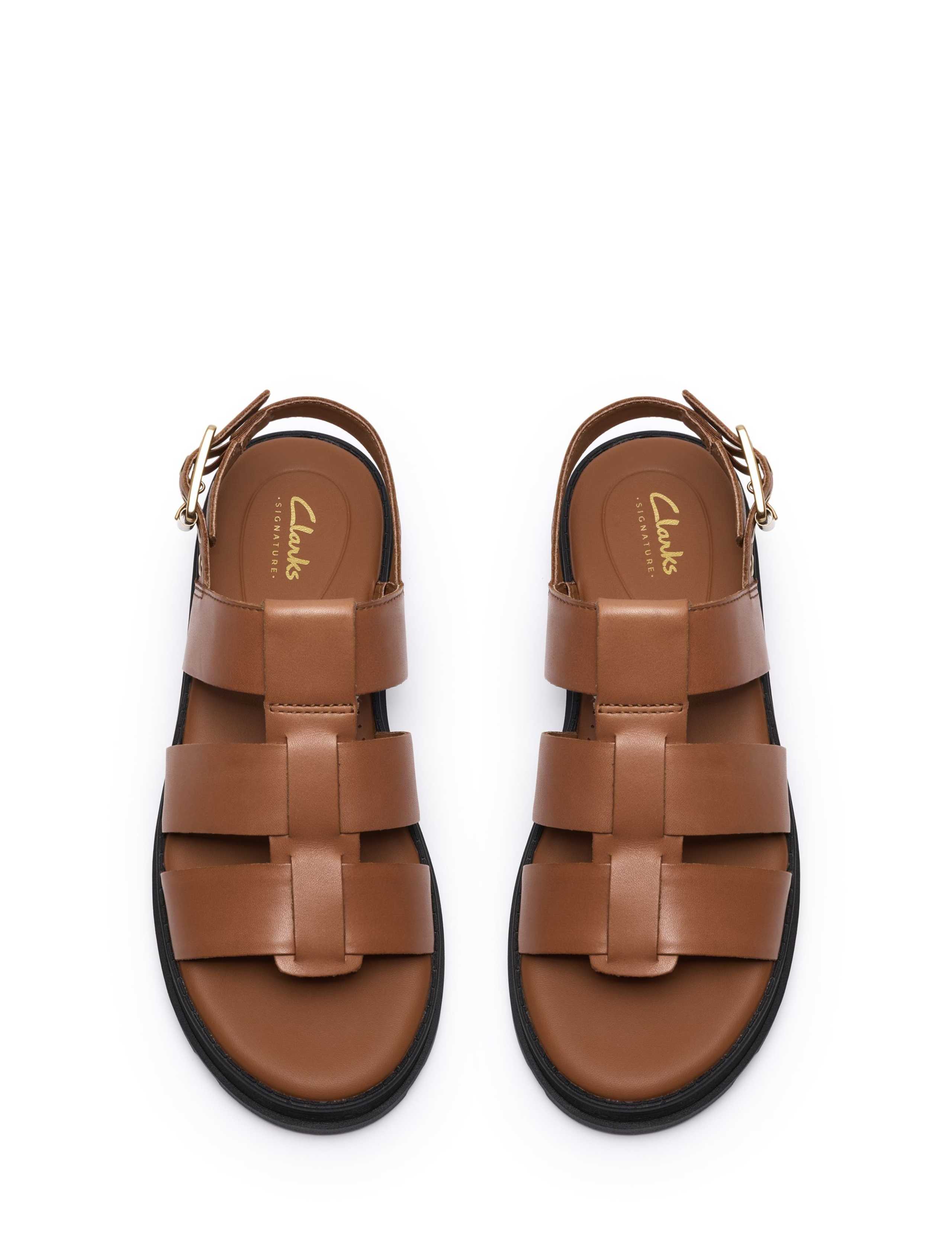 Leather Strappy Flatform Sandals 3 of 6
