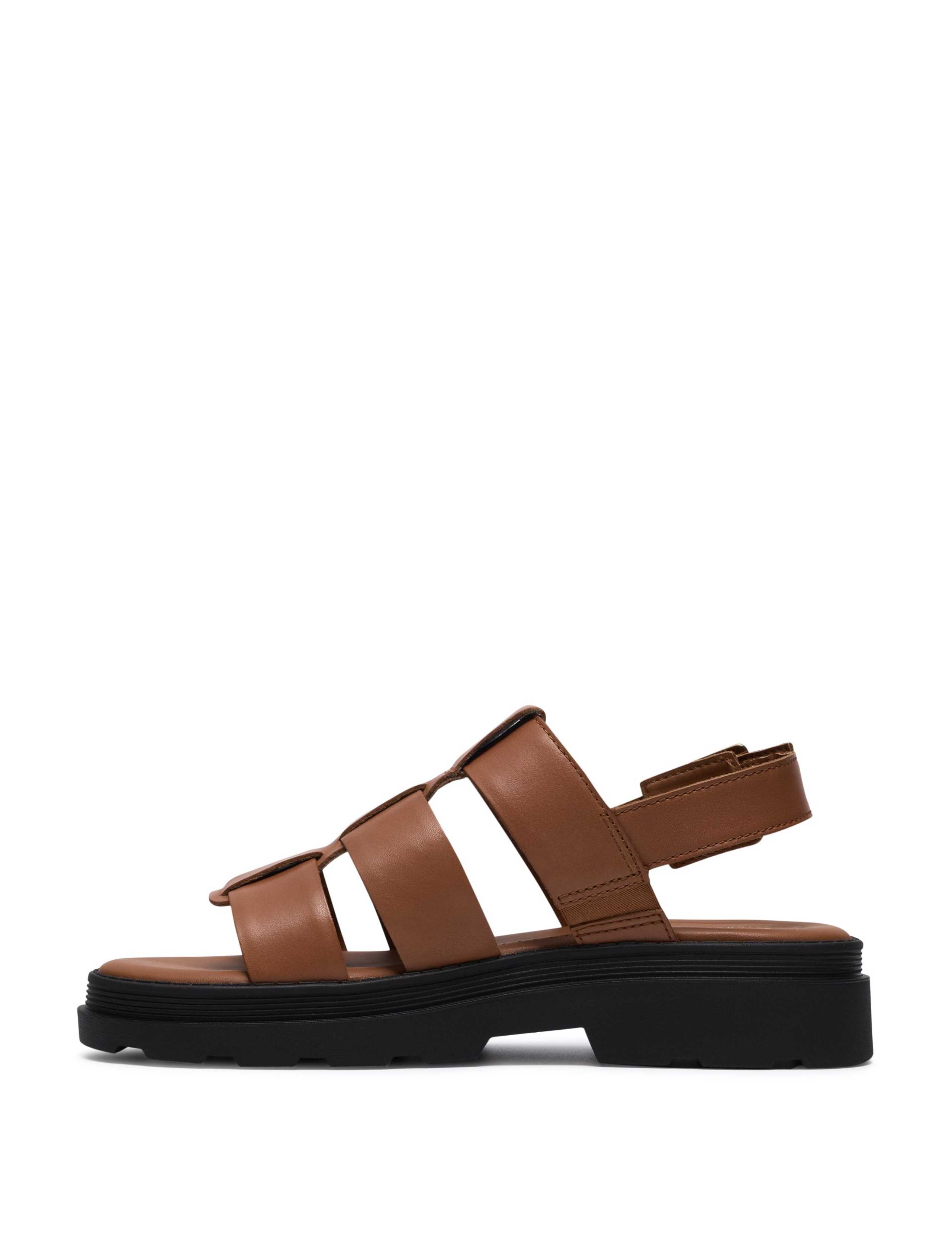 Leather Strappy Flatform Sandals 4 of 6