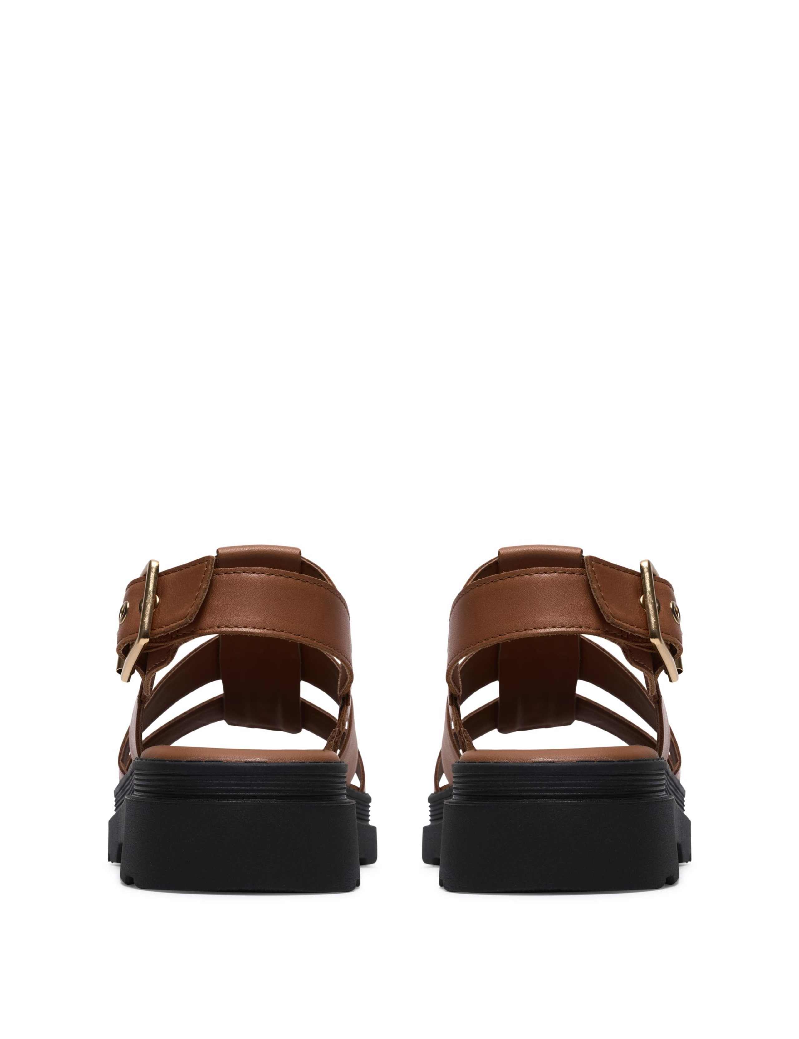 Leather Strappy Flatform Sandals 5 of 6