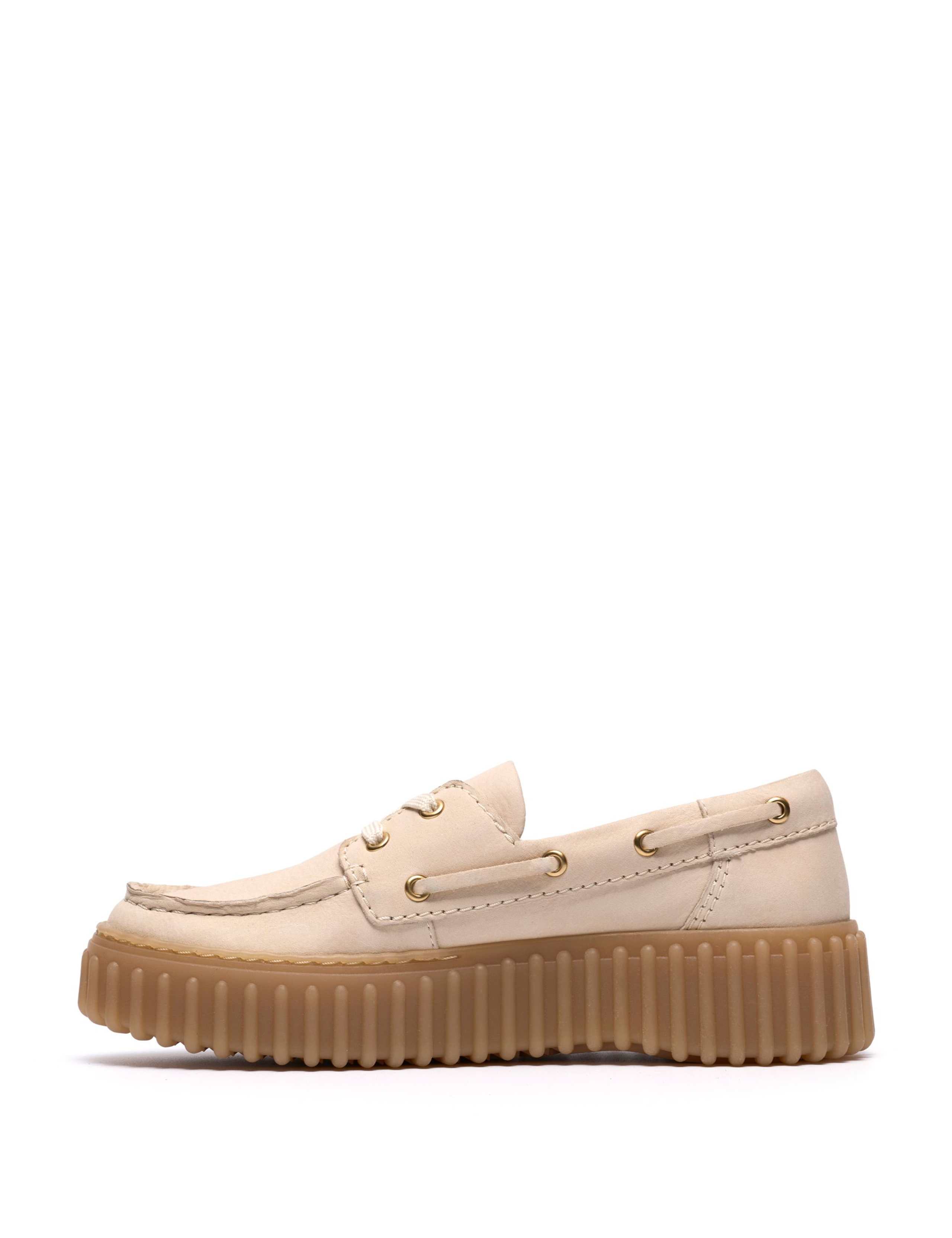 Leather Platform Boat Shoes 5 of 8