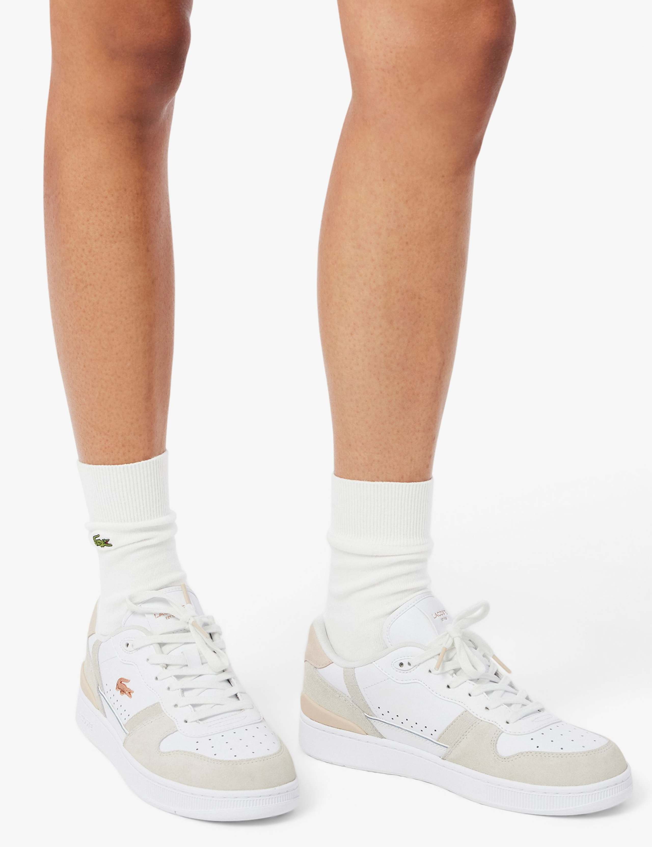 Leather Lace Up Side Detail Trainers 2 of 7