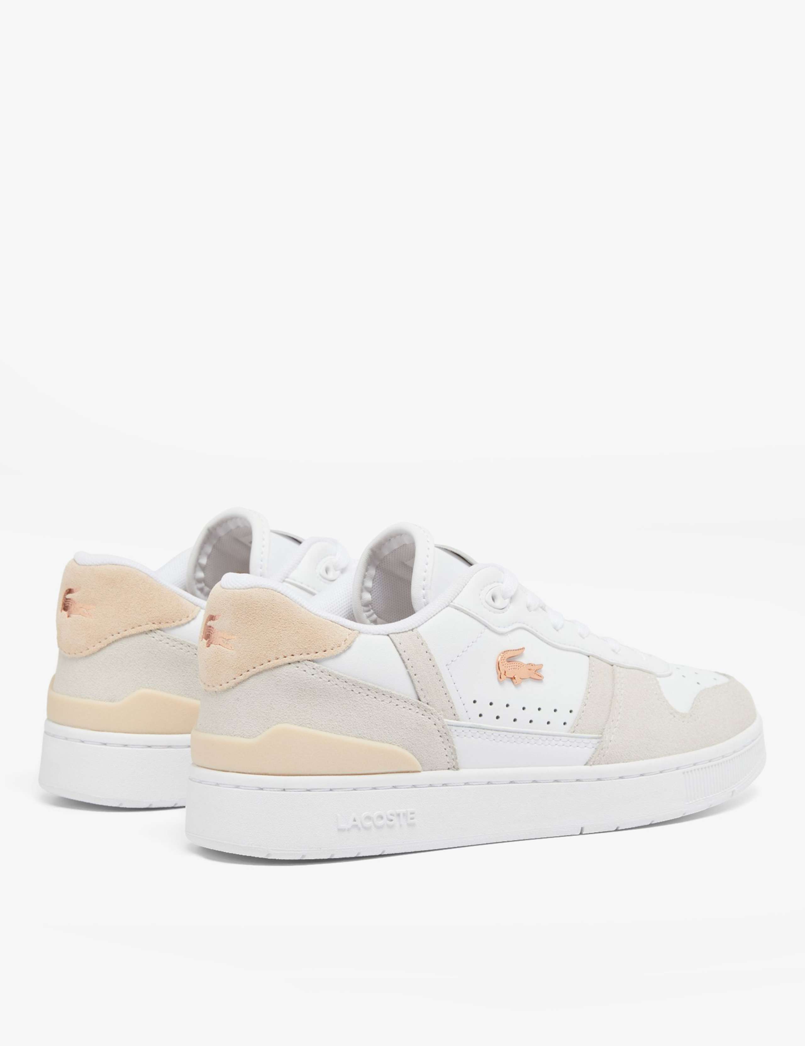 Leather Lace Up Side Detail Trainers 3 of 7