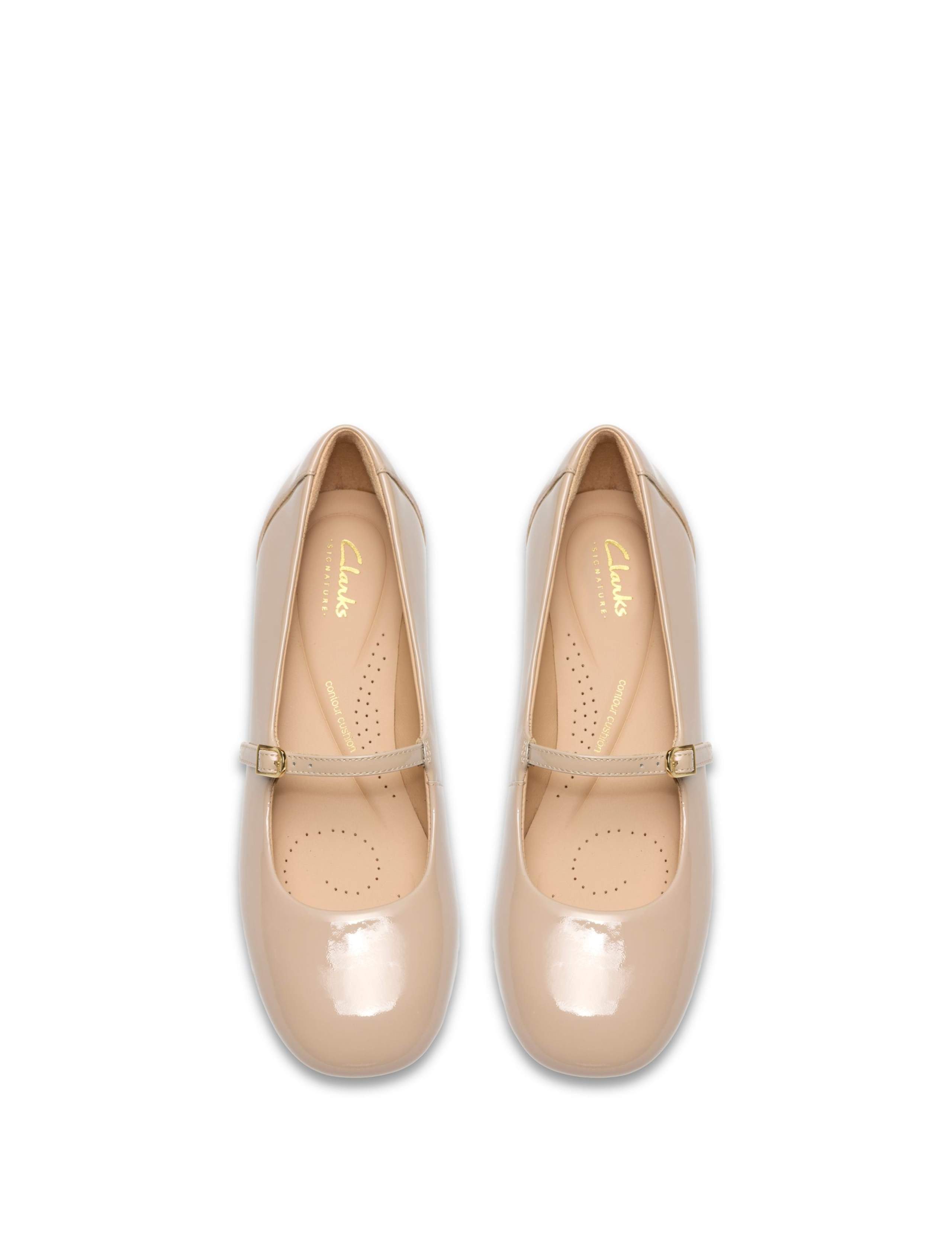 Leather Buckle Block Heel Mary Jane Shoes 3 of 6