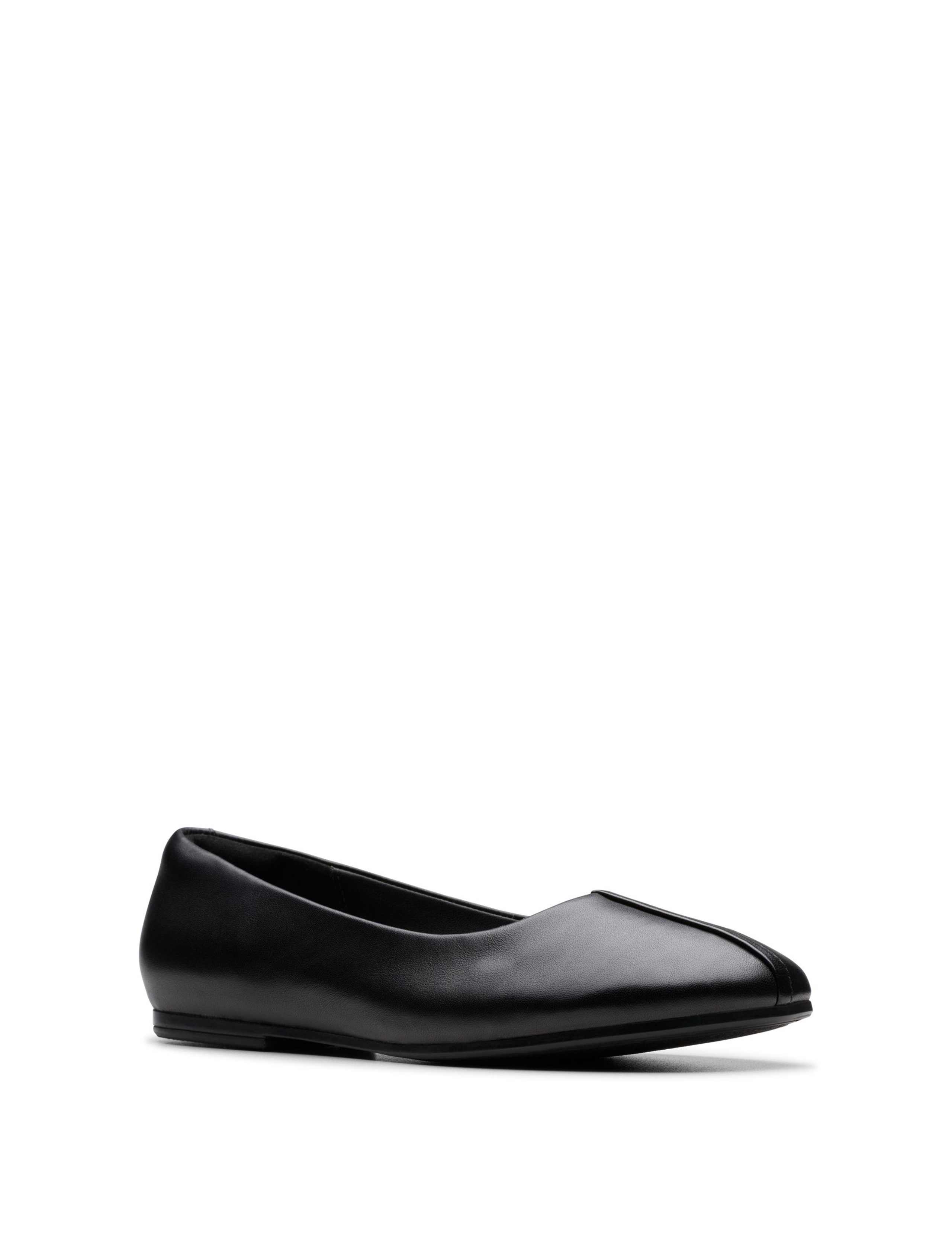 Leather Slip On Flat Ballet Pumps 2 of 6