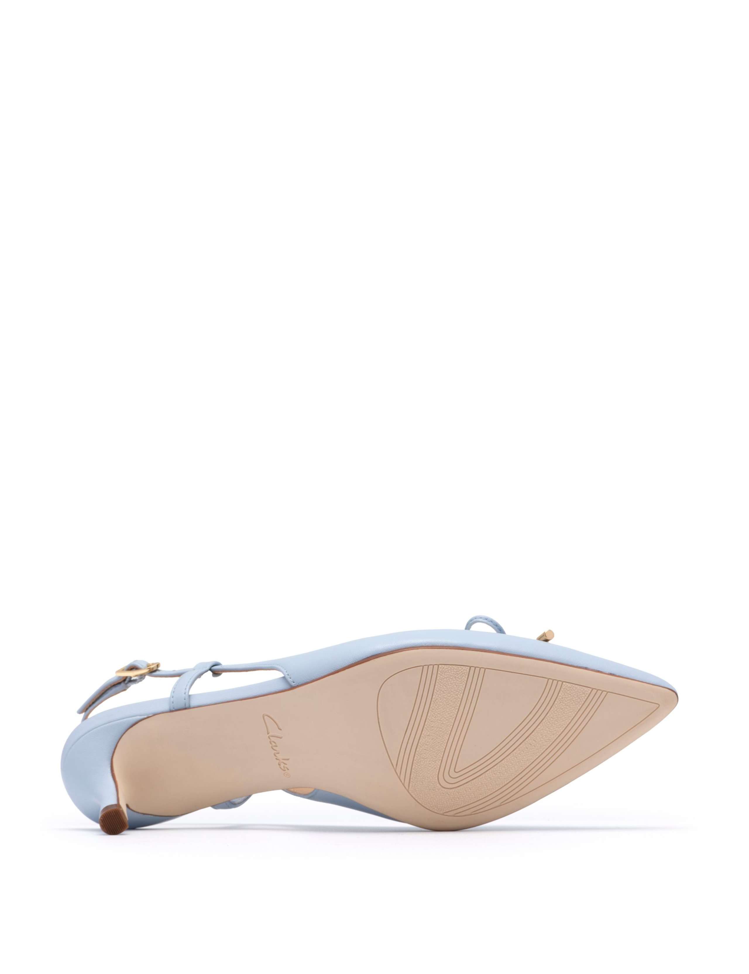 Leather Bow Kitten Heel Slingback Shoes 6 of 6