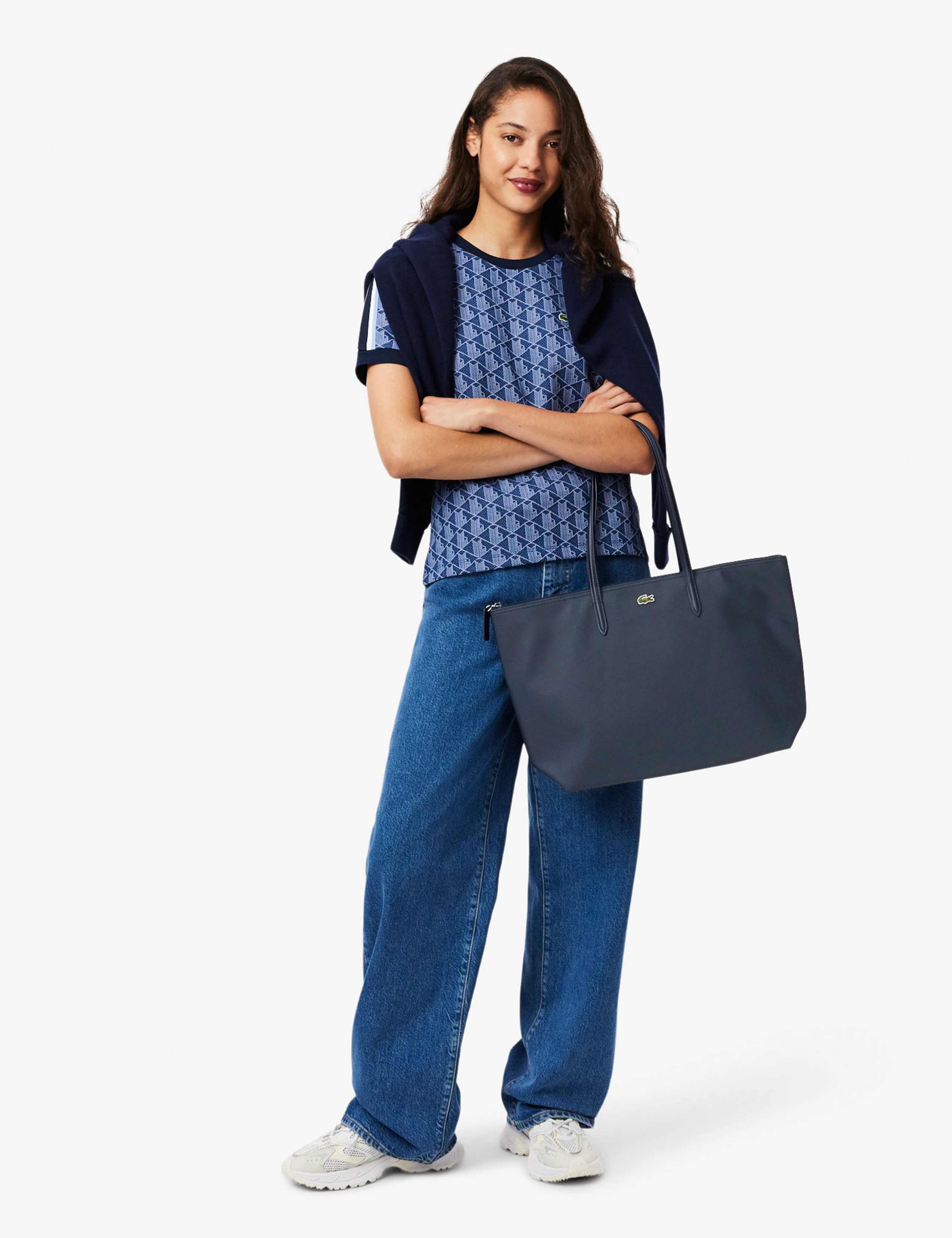 Zip Detail Top Handle Shopper Tote Bag 3 of 7