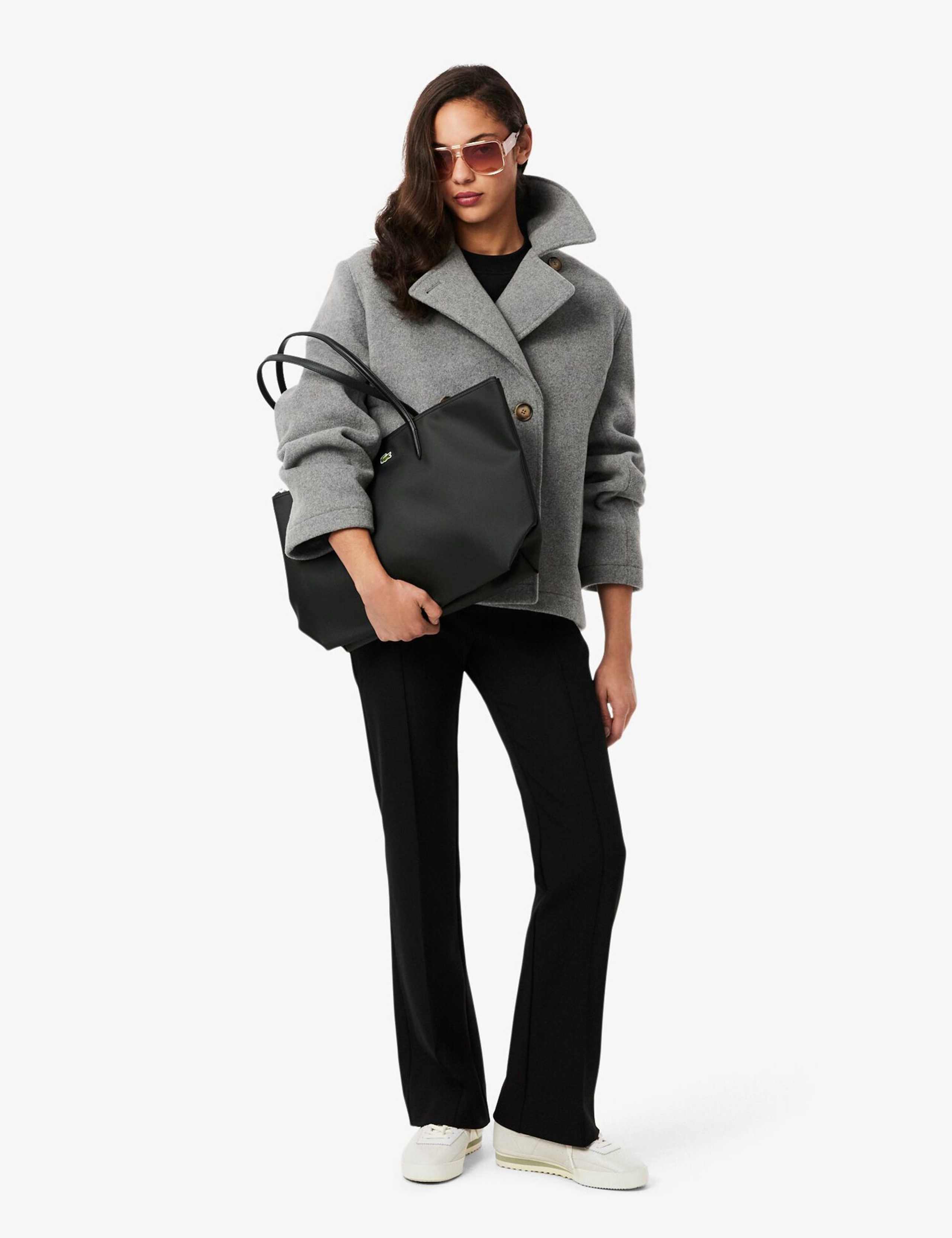 Zip Detail Top Handle Shopper Tote Bag 3 of 6