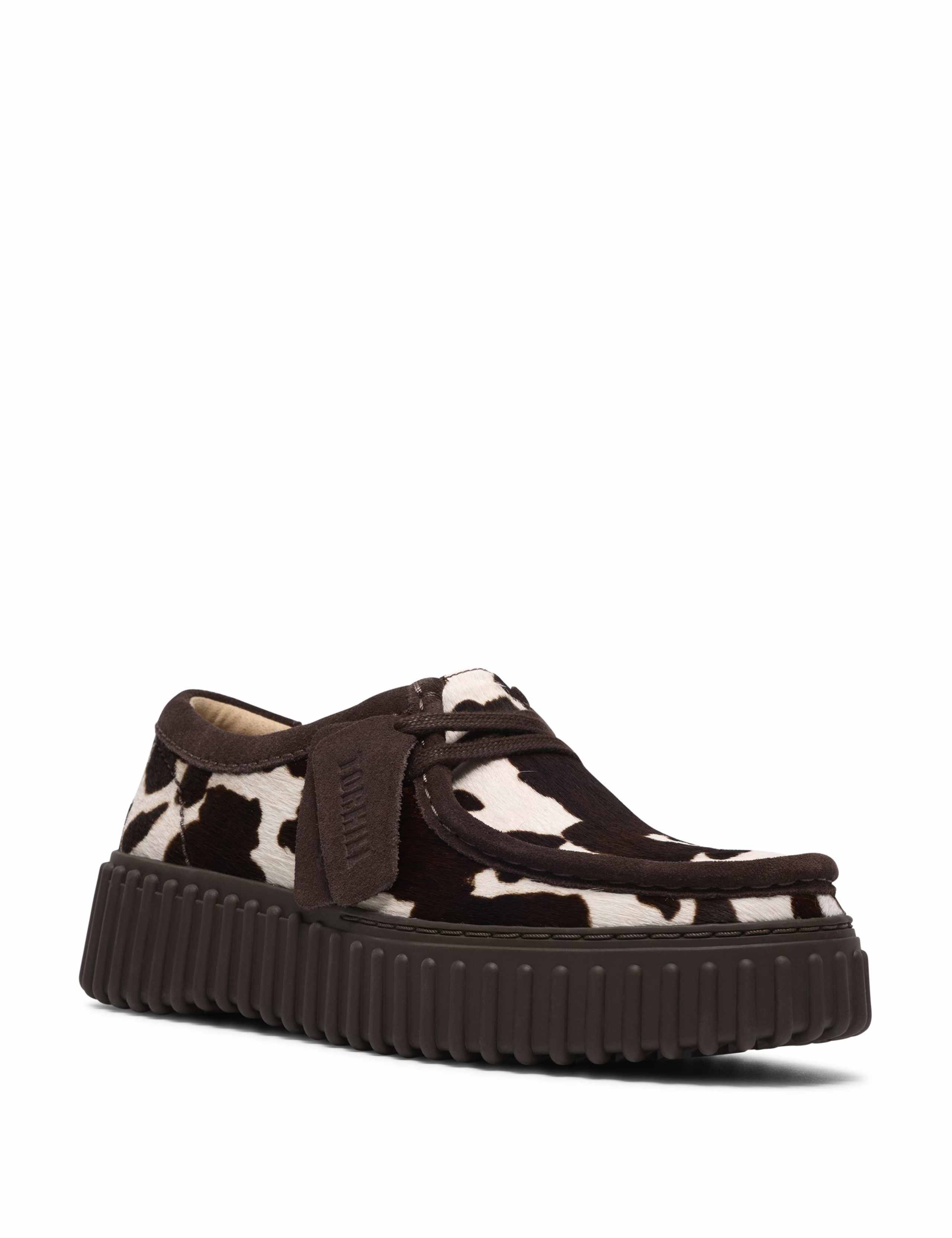 Leather Animal Print Platform Shoes 2 of 8