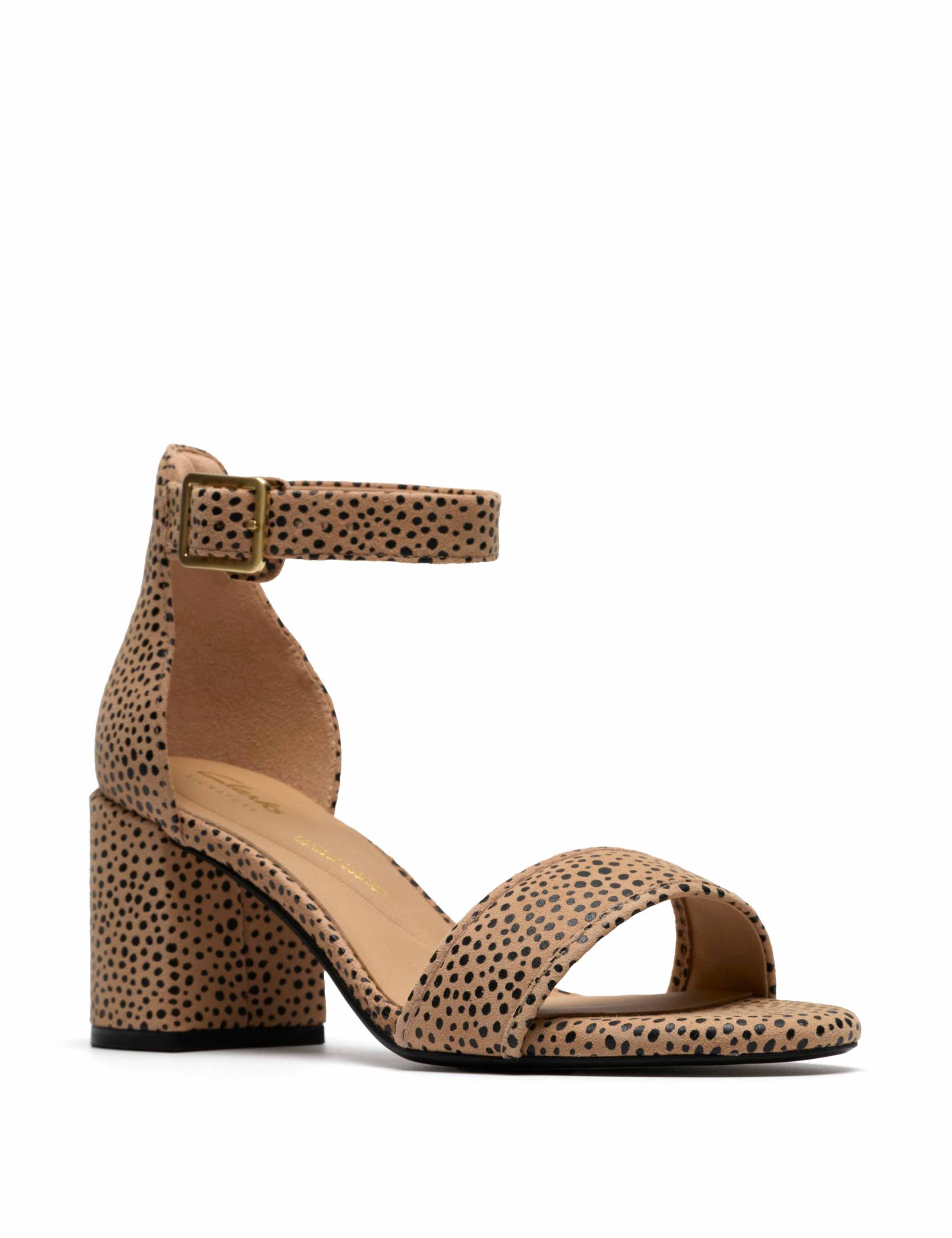 Leather Ankle Strap Block Heel Sandals 2 of 6