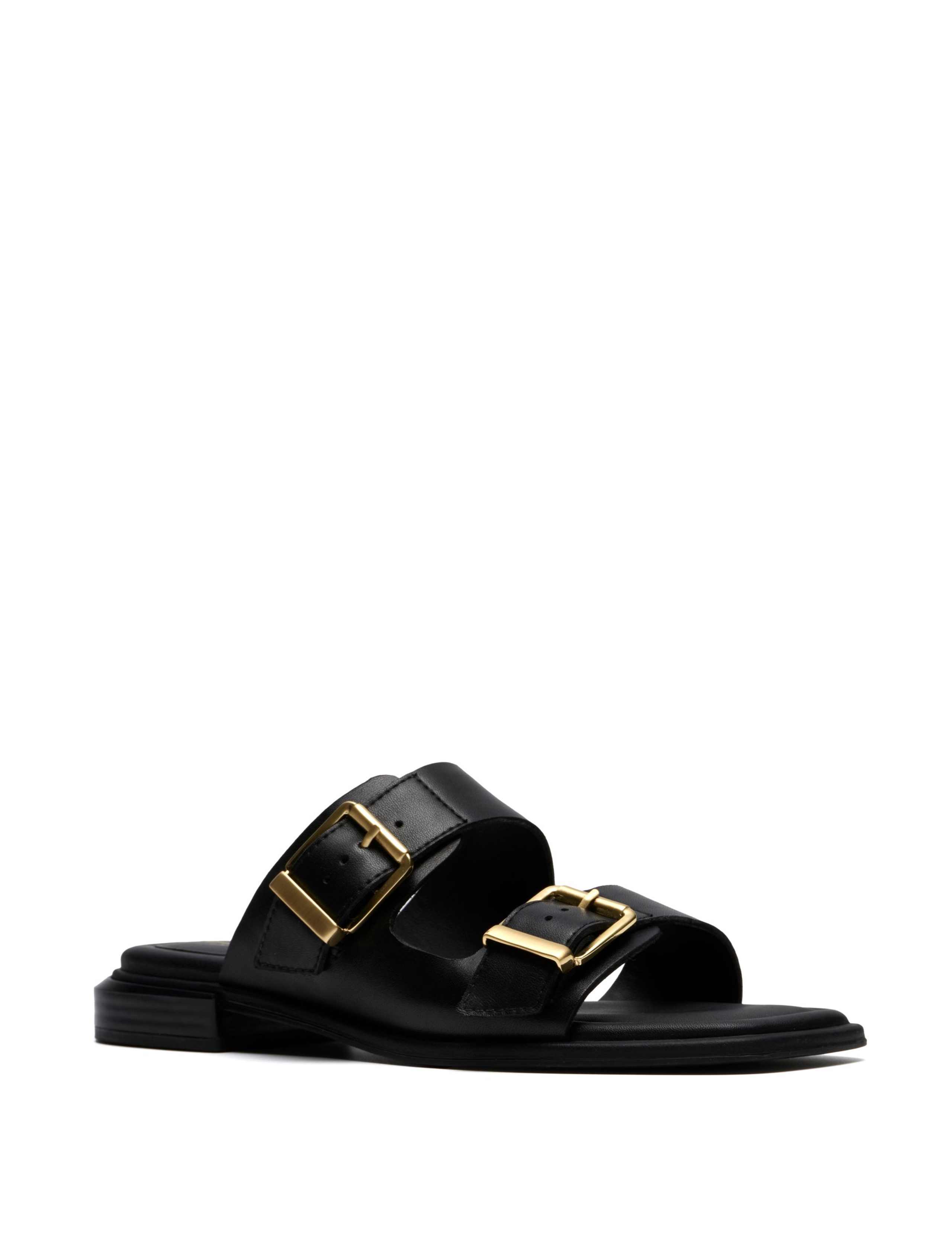 Leather Buckle Flat Sandals 2 of 6