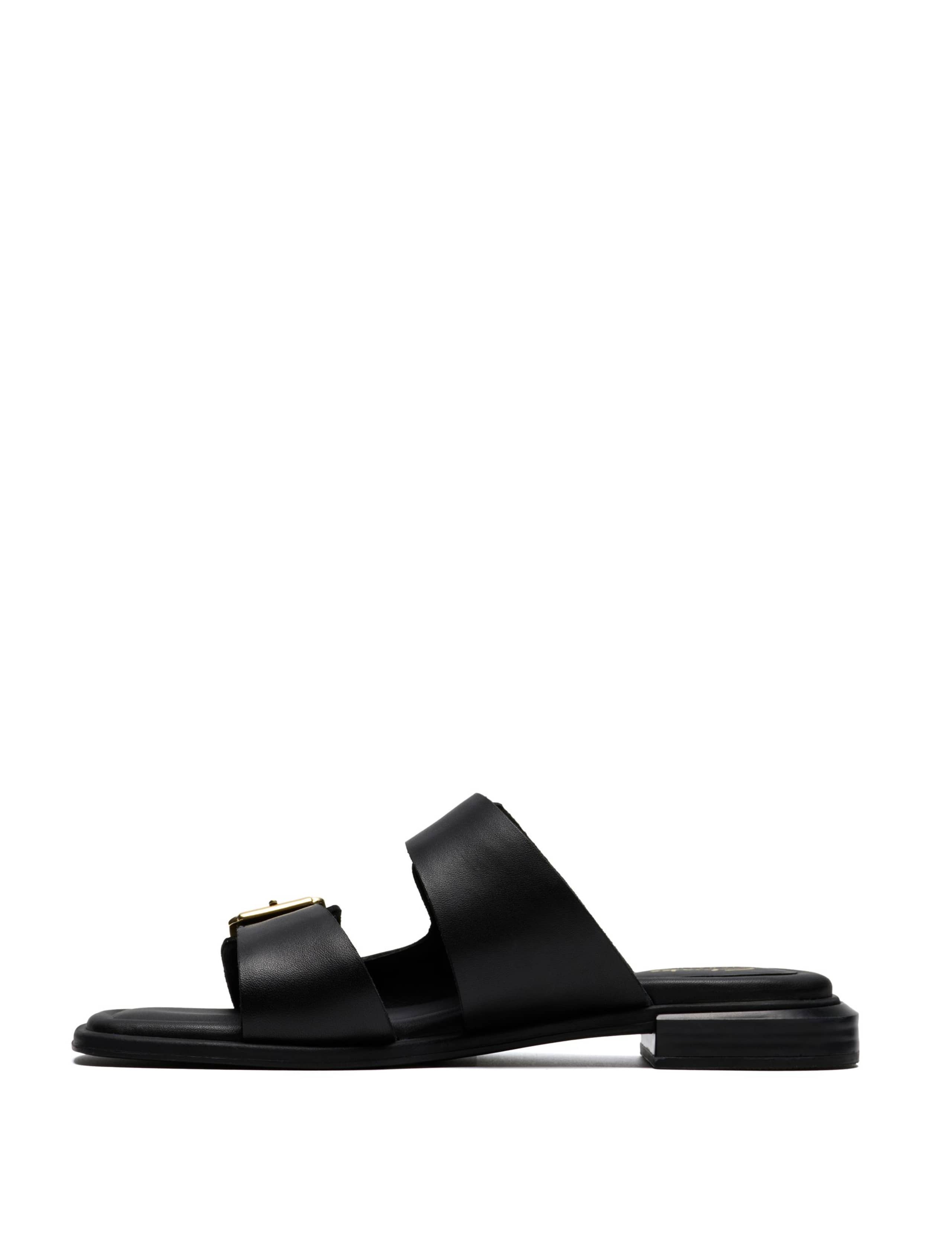 Leather Buckle Flat Sandals 4 of 6