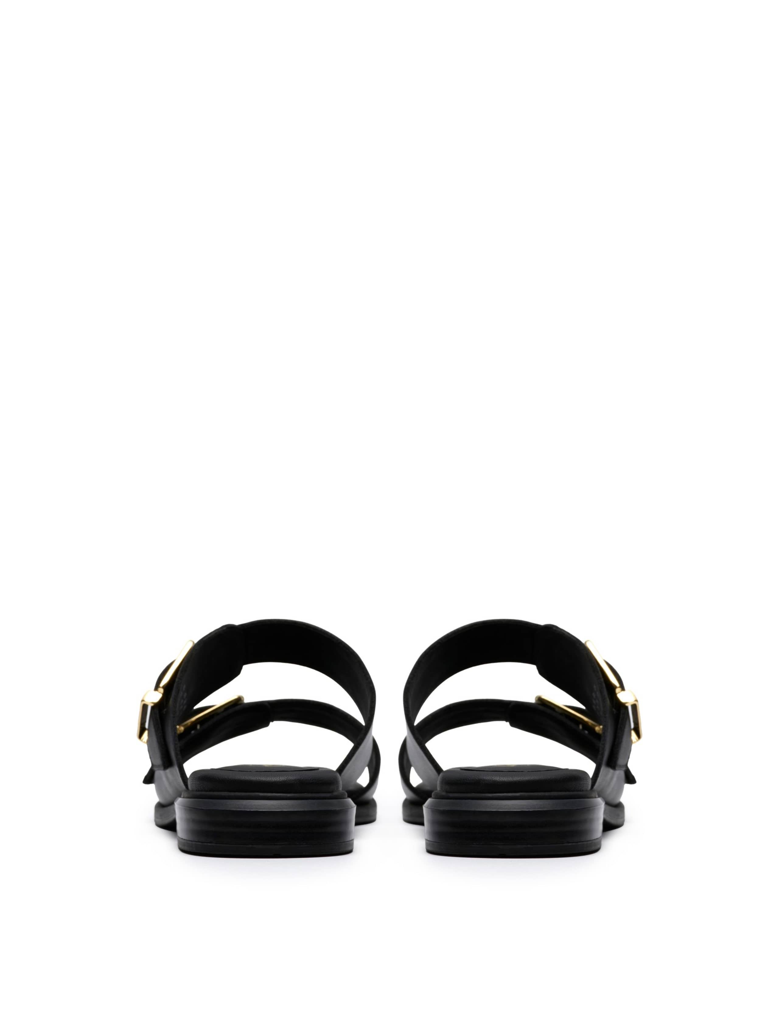 Leather Buckle Flat Sandals 5 of 6
