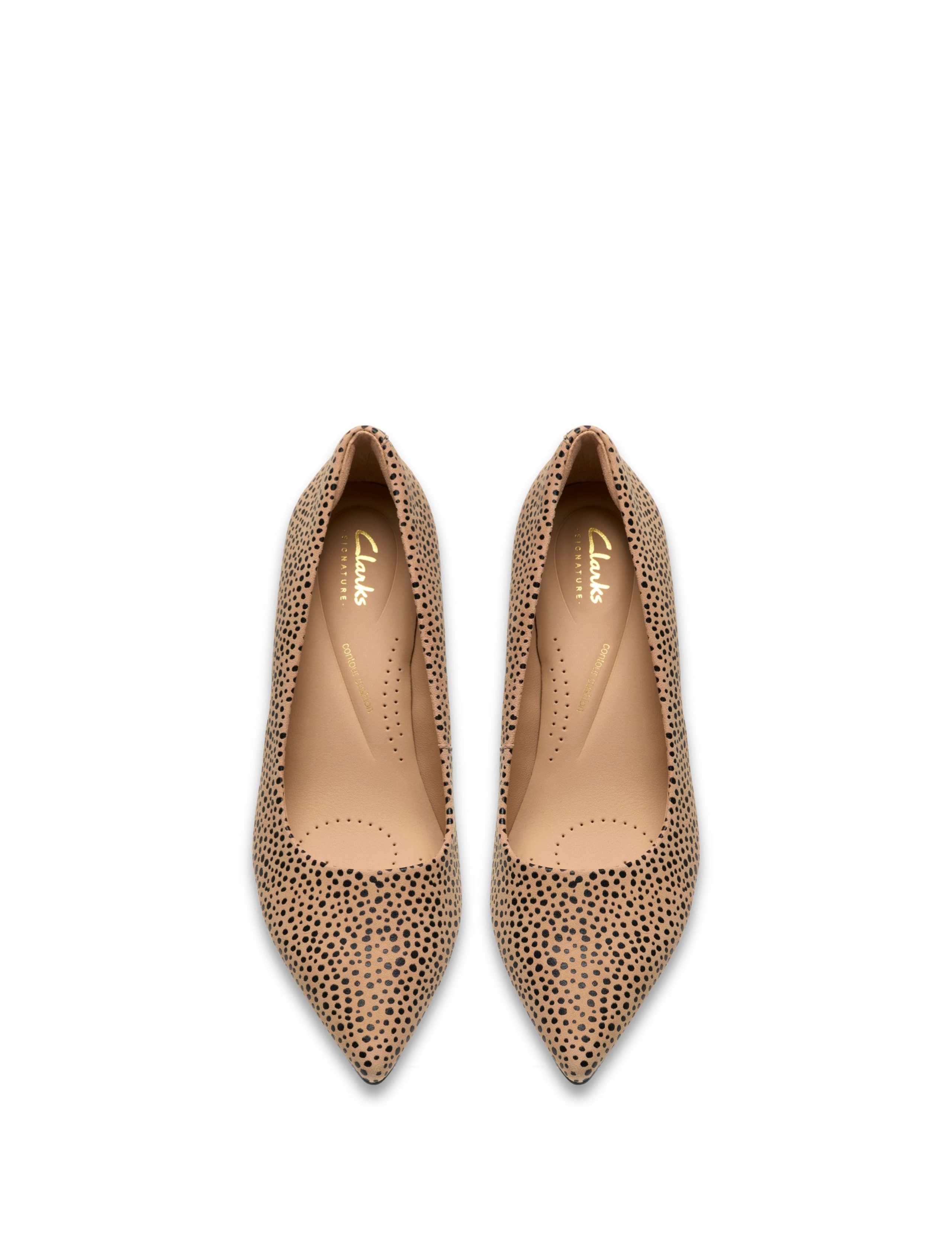 Leather Animal Print Pointed Court Shoes 3 of 6
