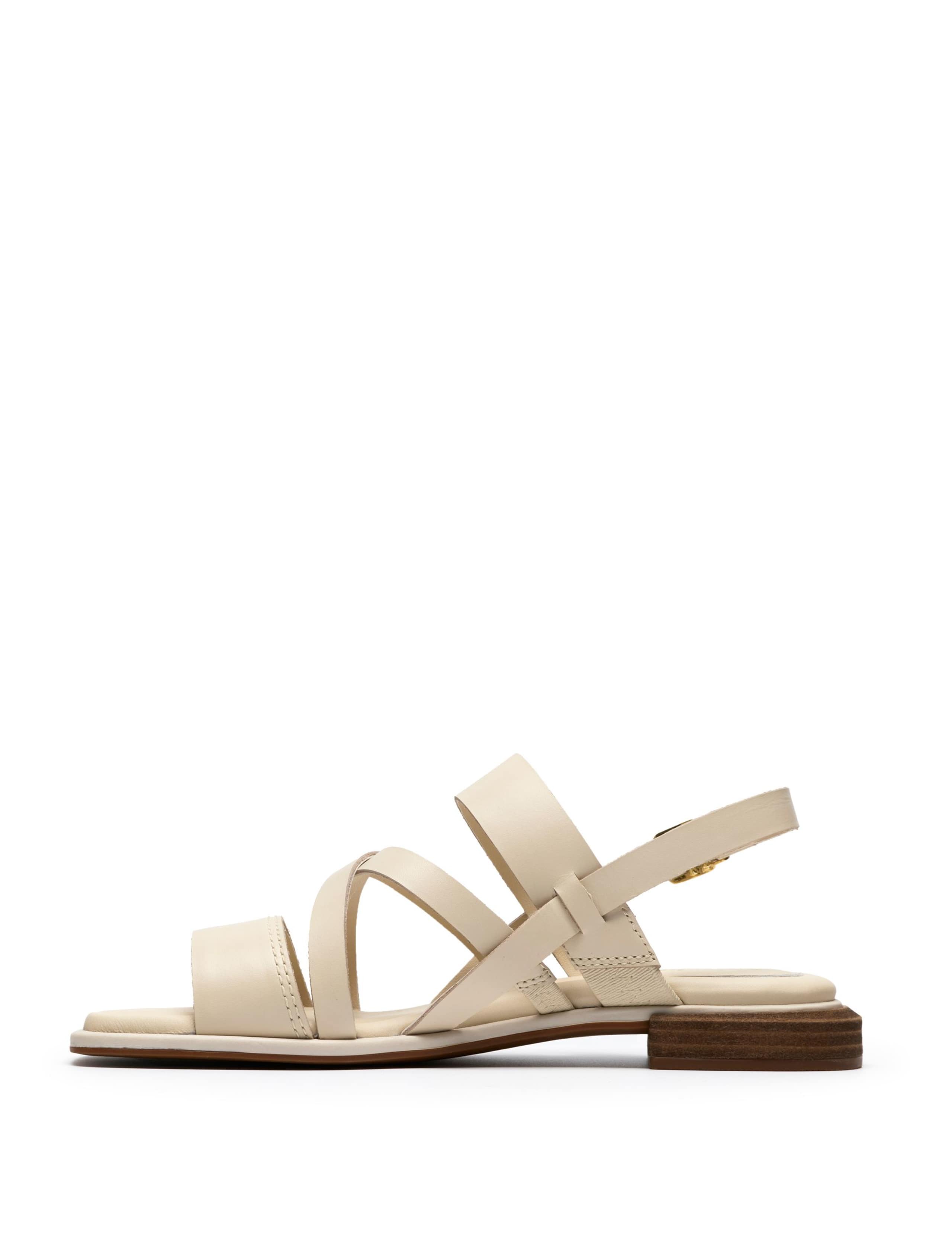 Leather Block Heel Square Toe Sandals 4 of 6