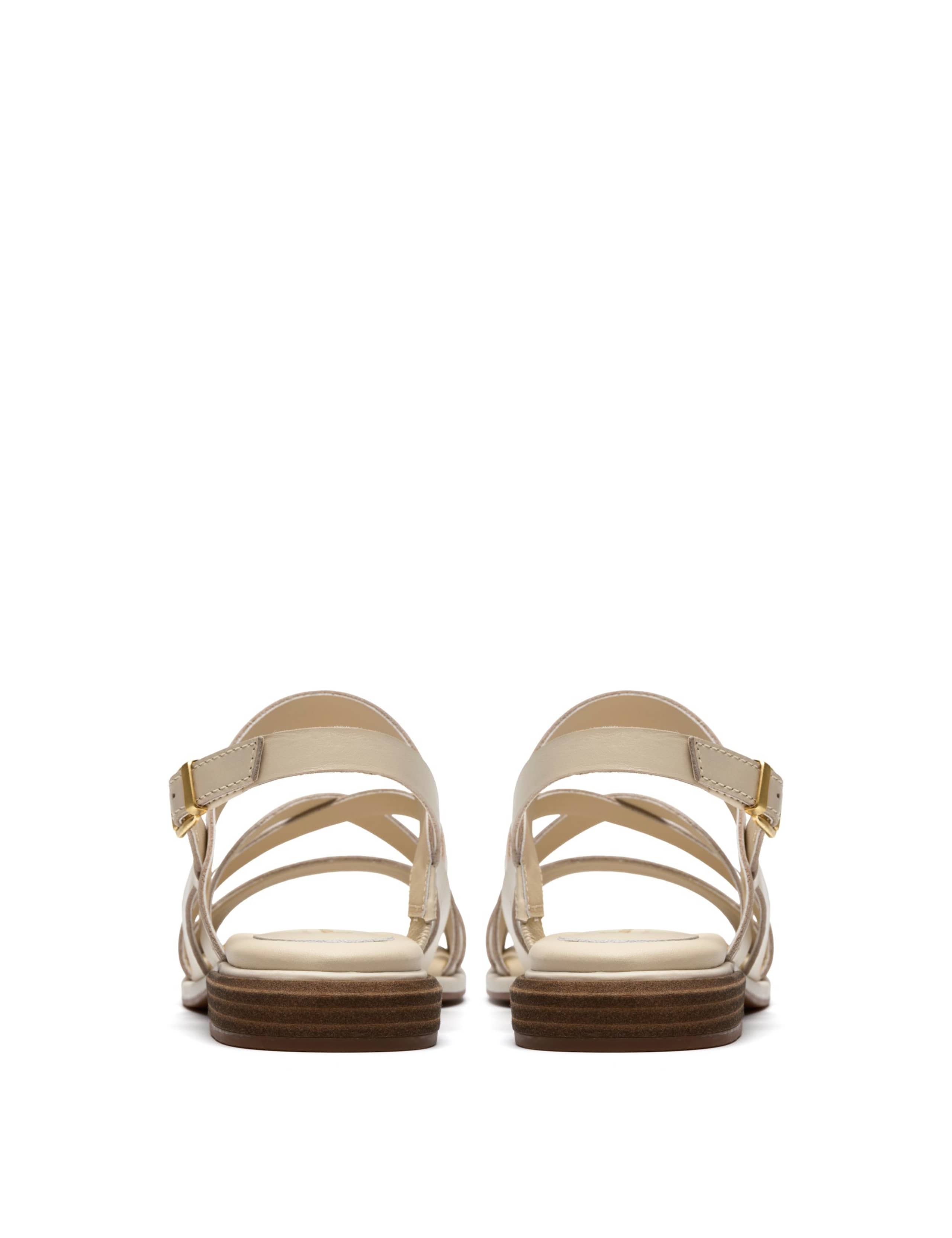 Leather Block Heel Square Toe Sandals 5 of 6