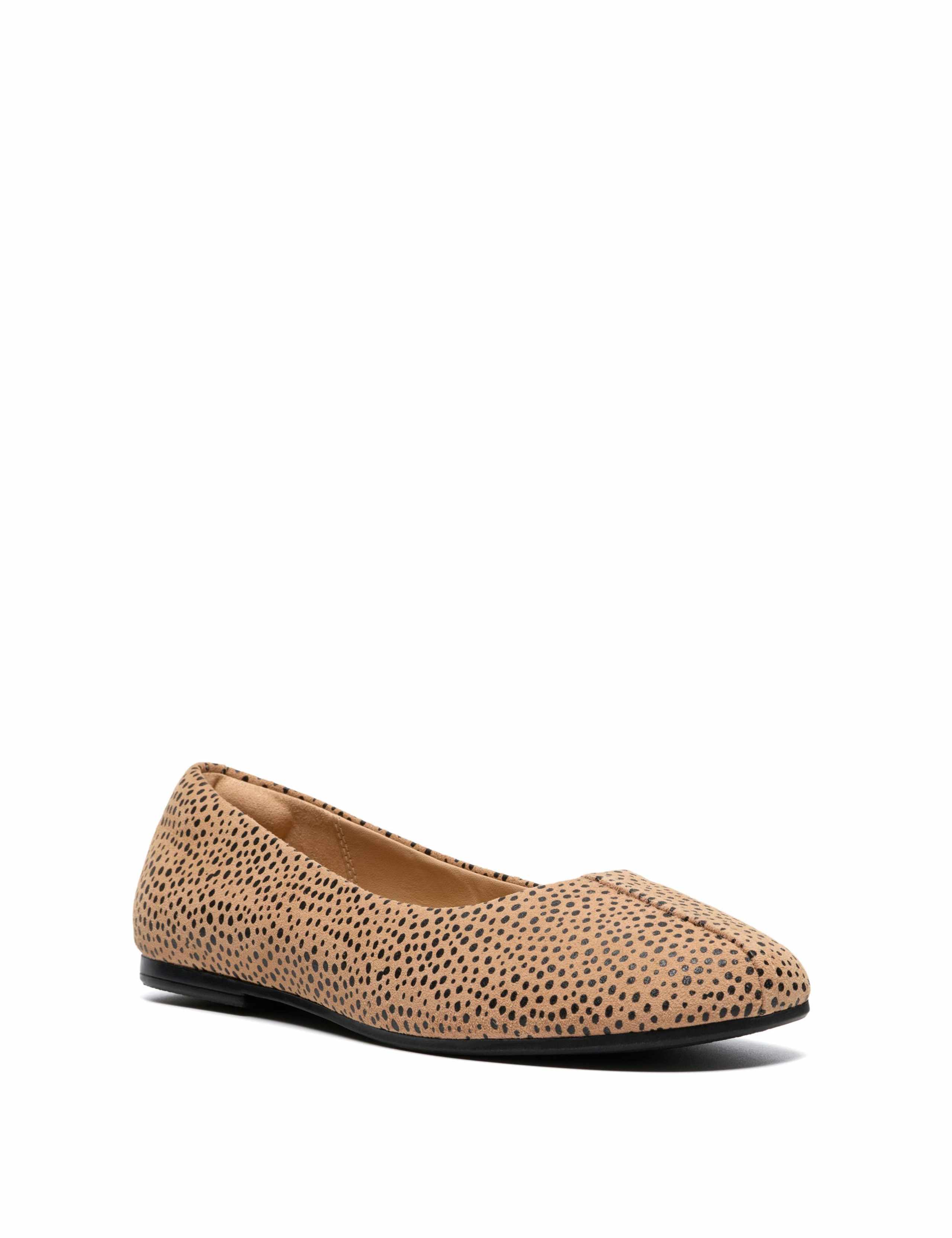 Leather Animal Print Flat Slip On Shoes 2 of 6