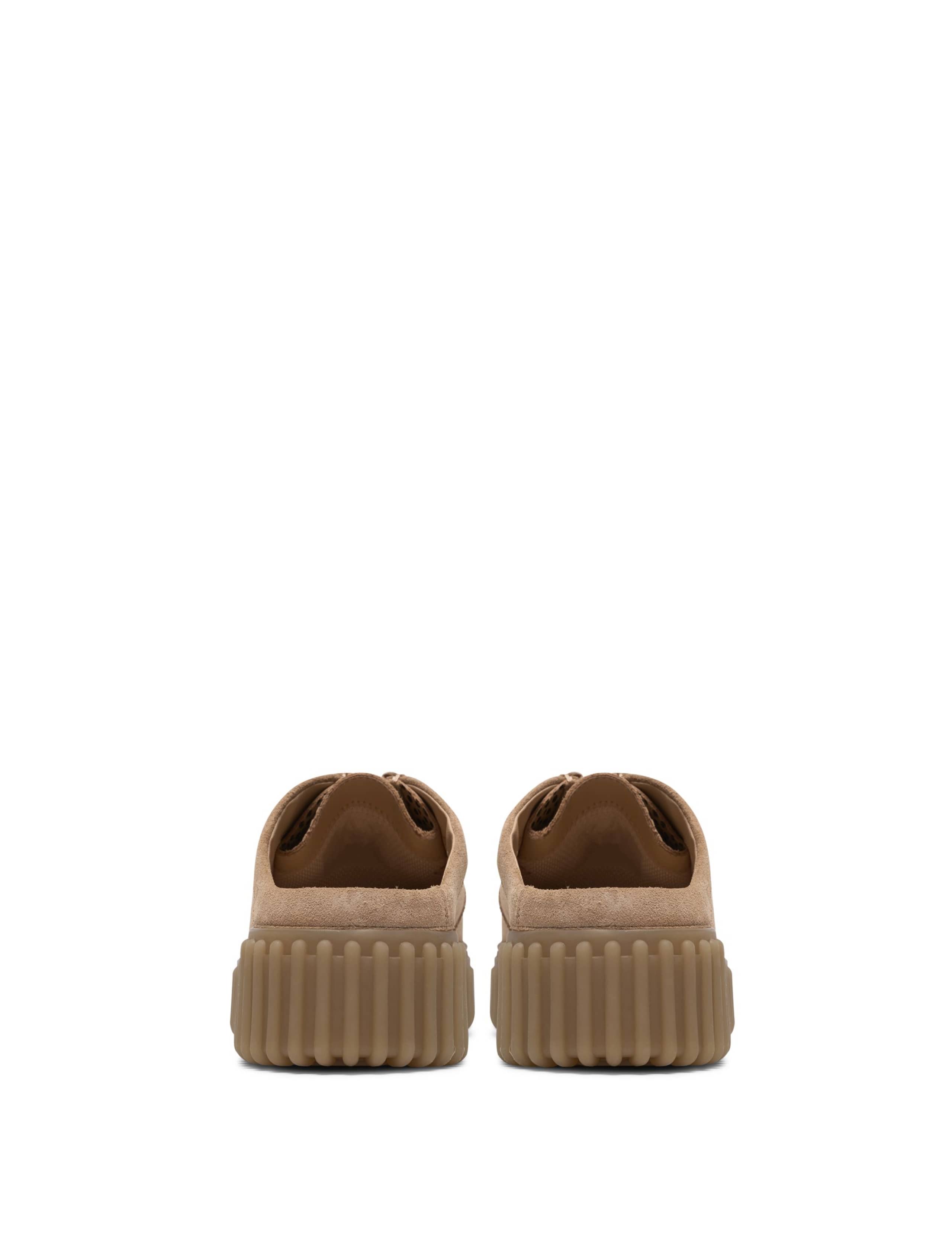 Suede Animal Print Lace Up Flatform Mules 6 of 7