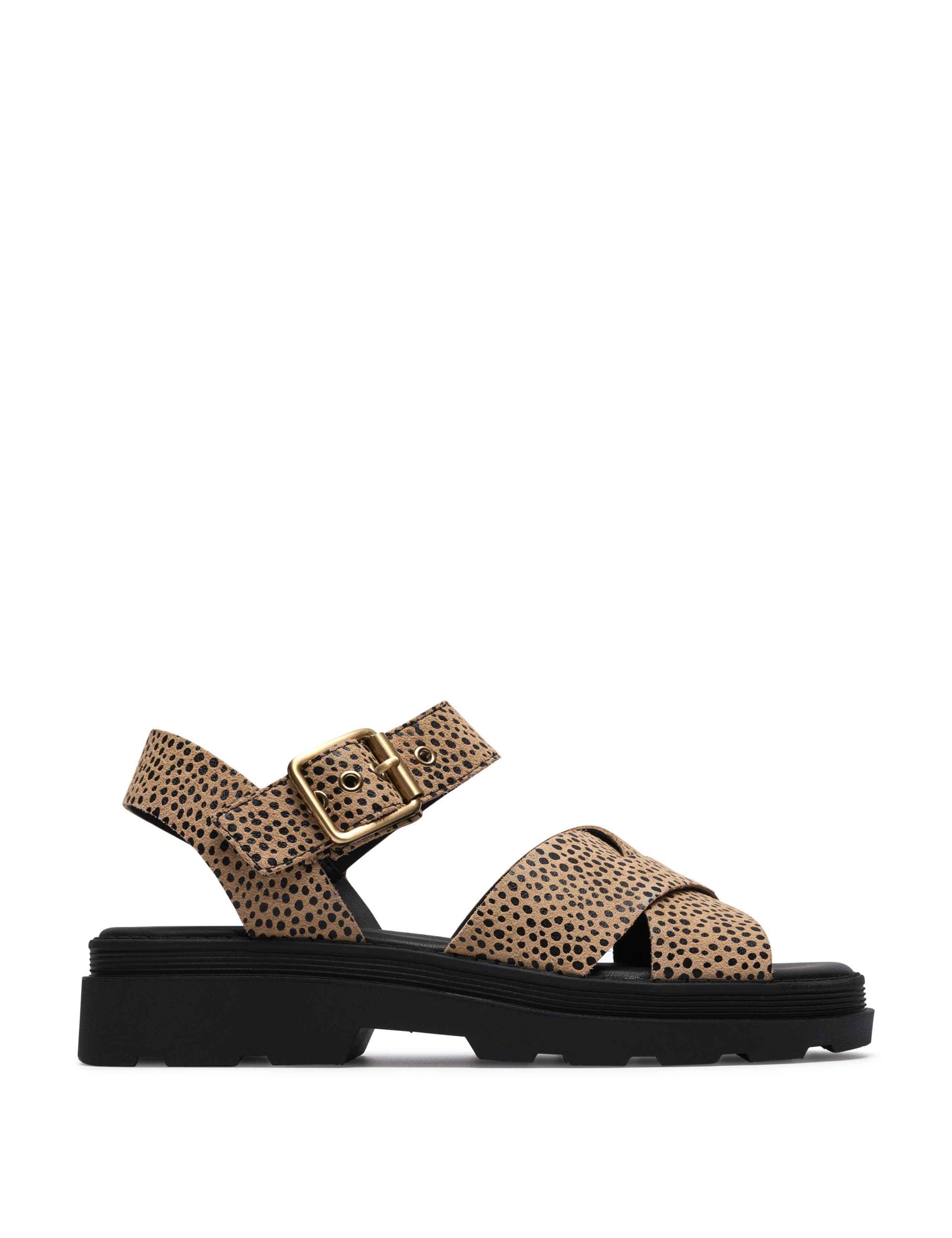 Leather Ankle Strap Platform Sandals 1 of 6