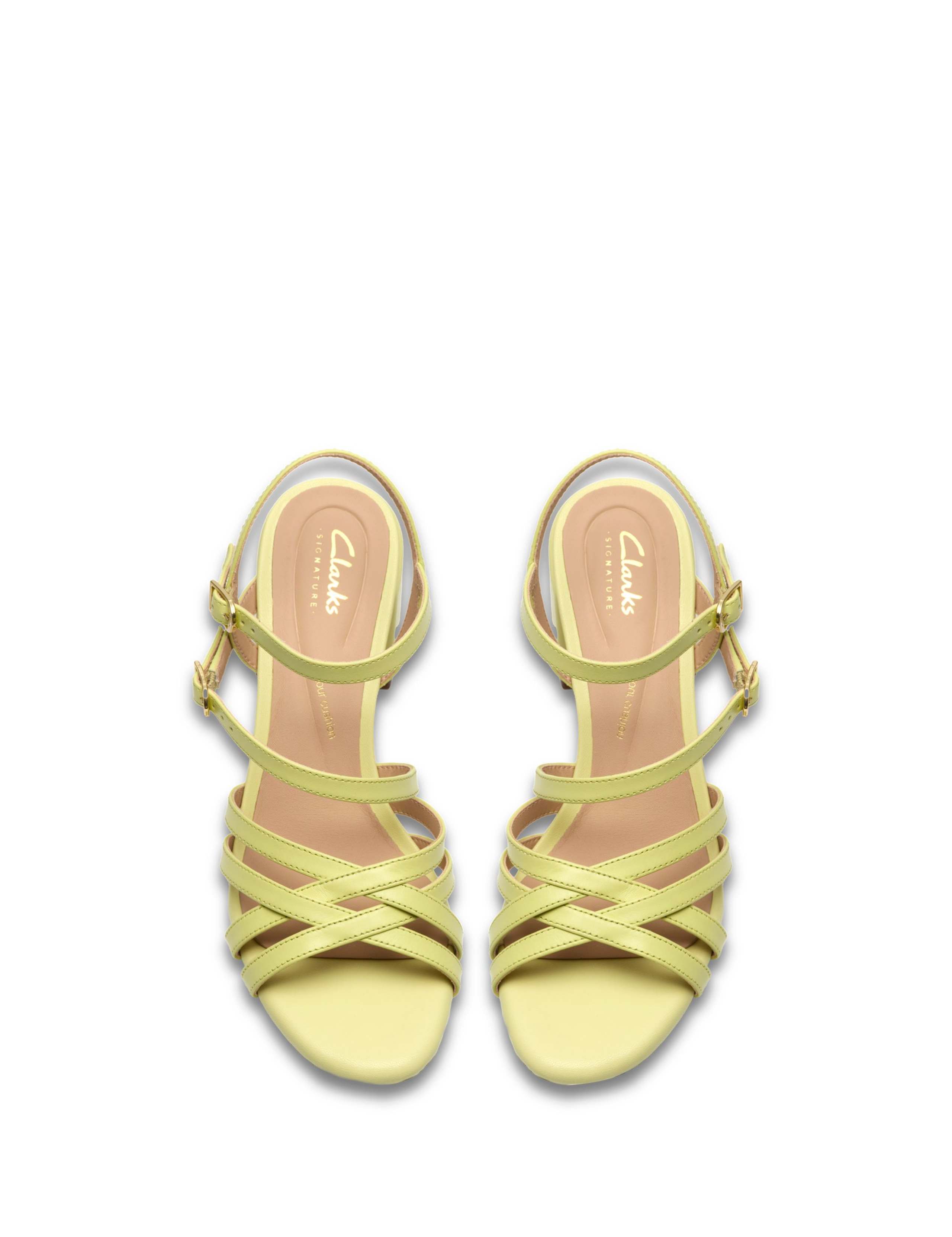 Leather Buckle Ankle Strap Block Heel Sandals 4 of 6