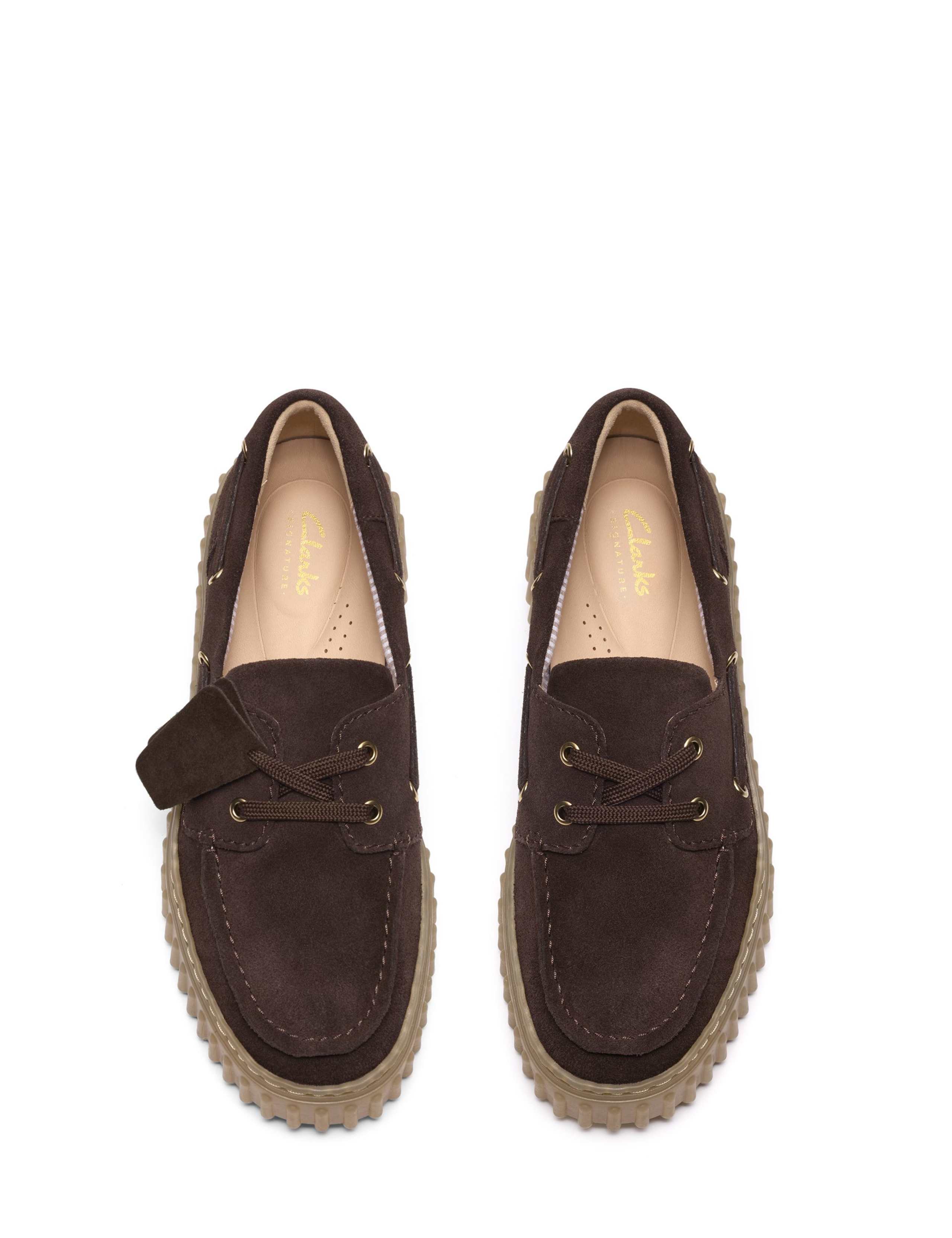 Torhill Suede Dark Brown Platform Boat Shoes 4 of 8