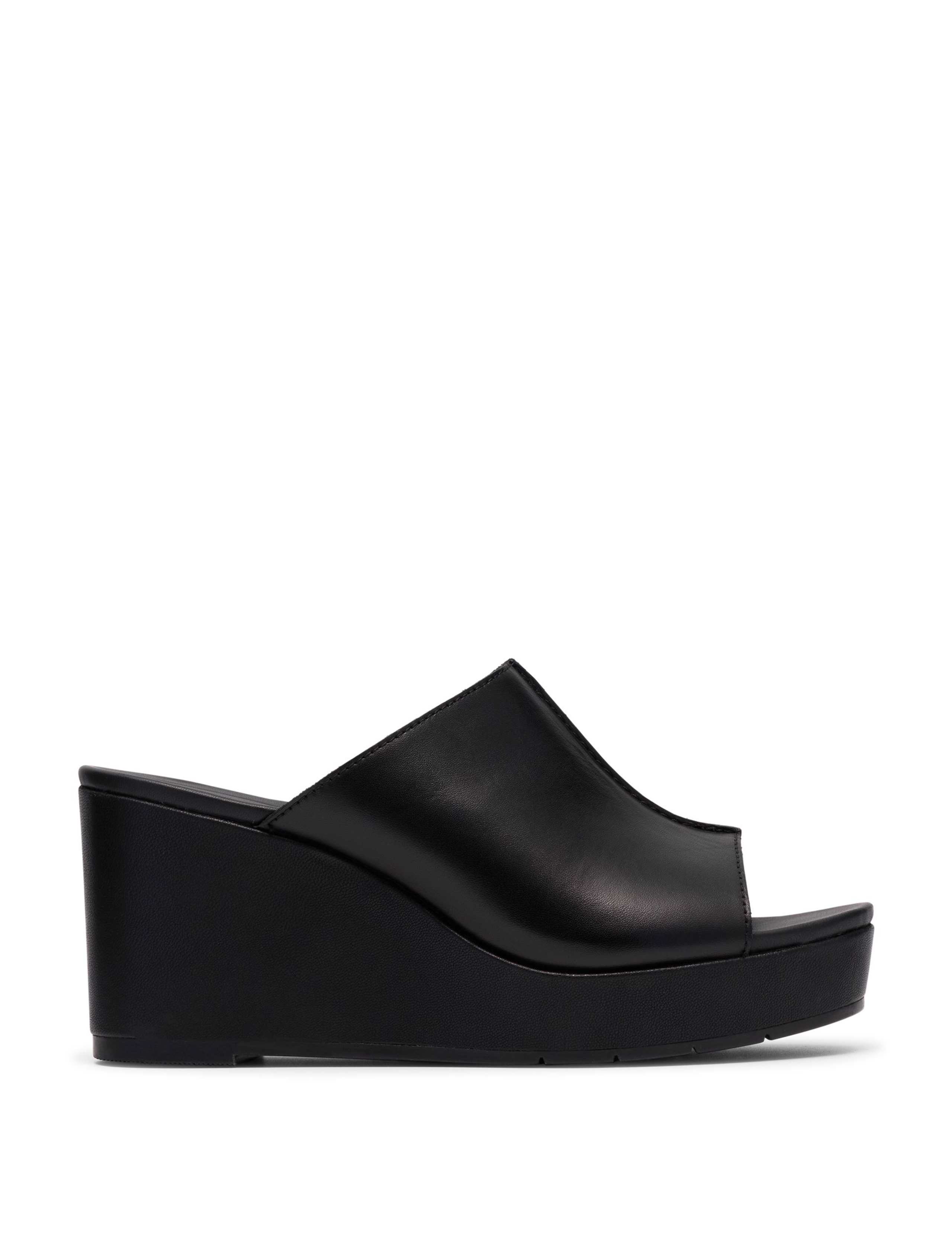 Leather Wedge Mules 1 of 6