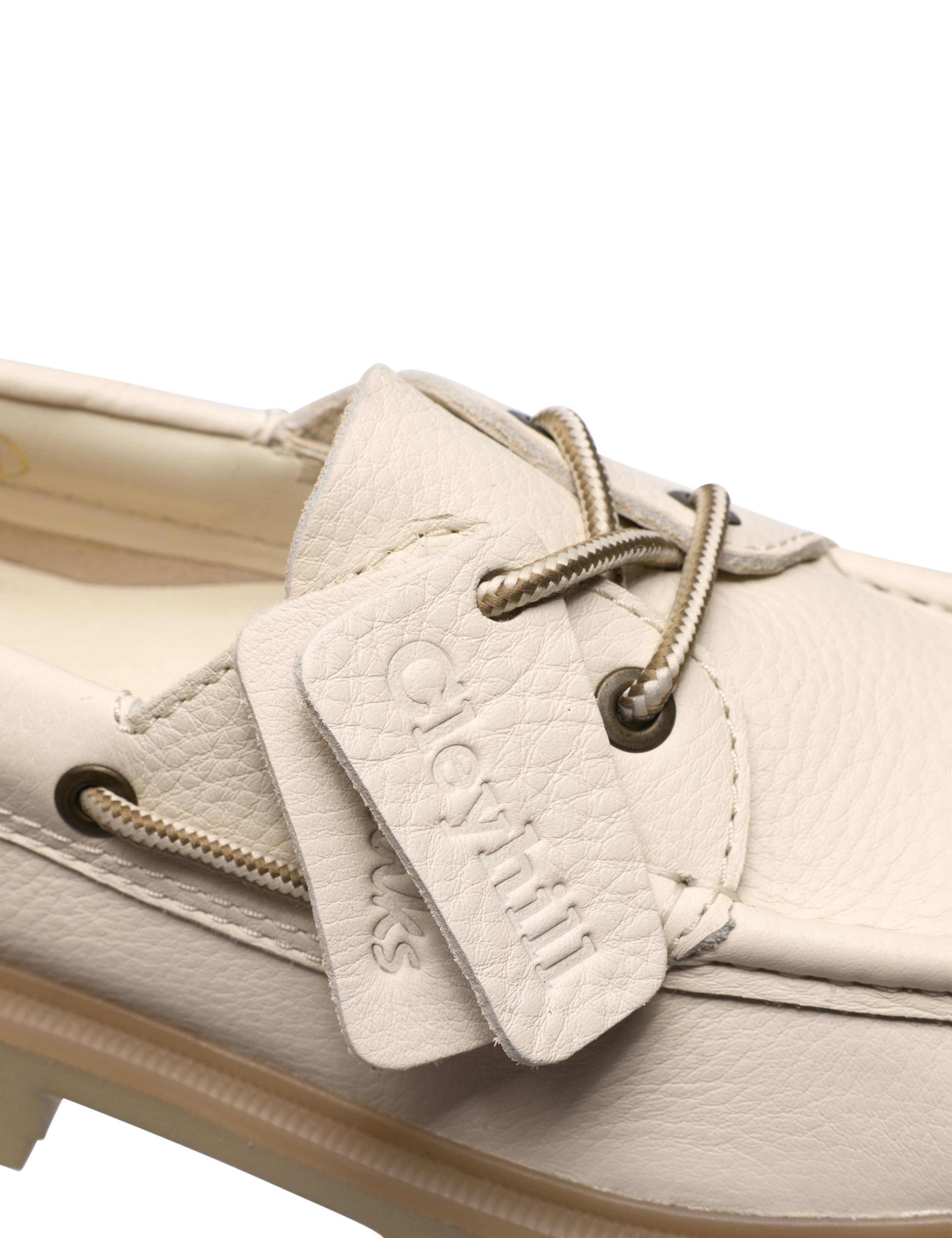 Leather Block Heel Boat Shoes 7 of 8