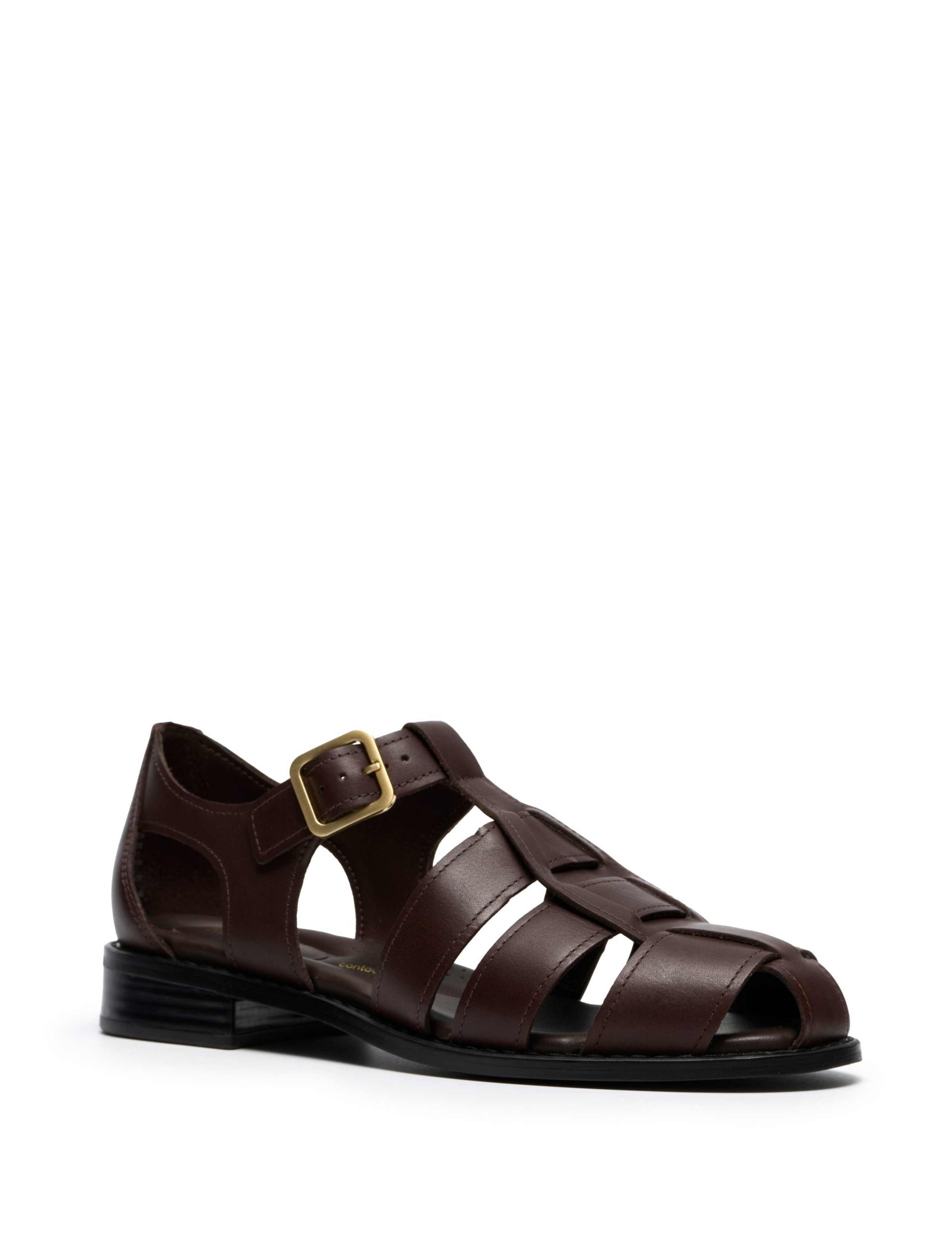 Leather Buckle Gladiator Sandals 2 of 6