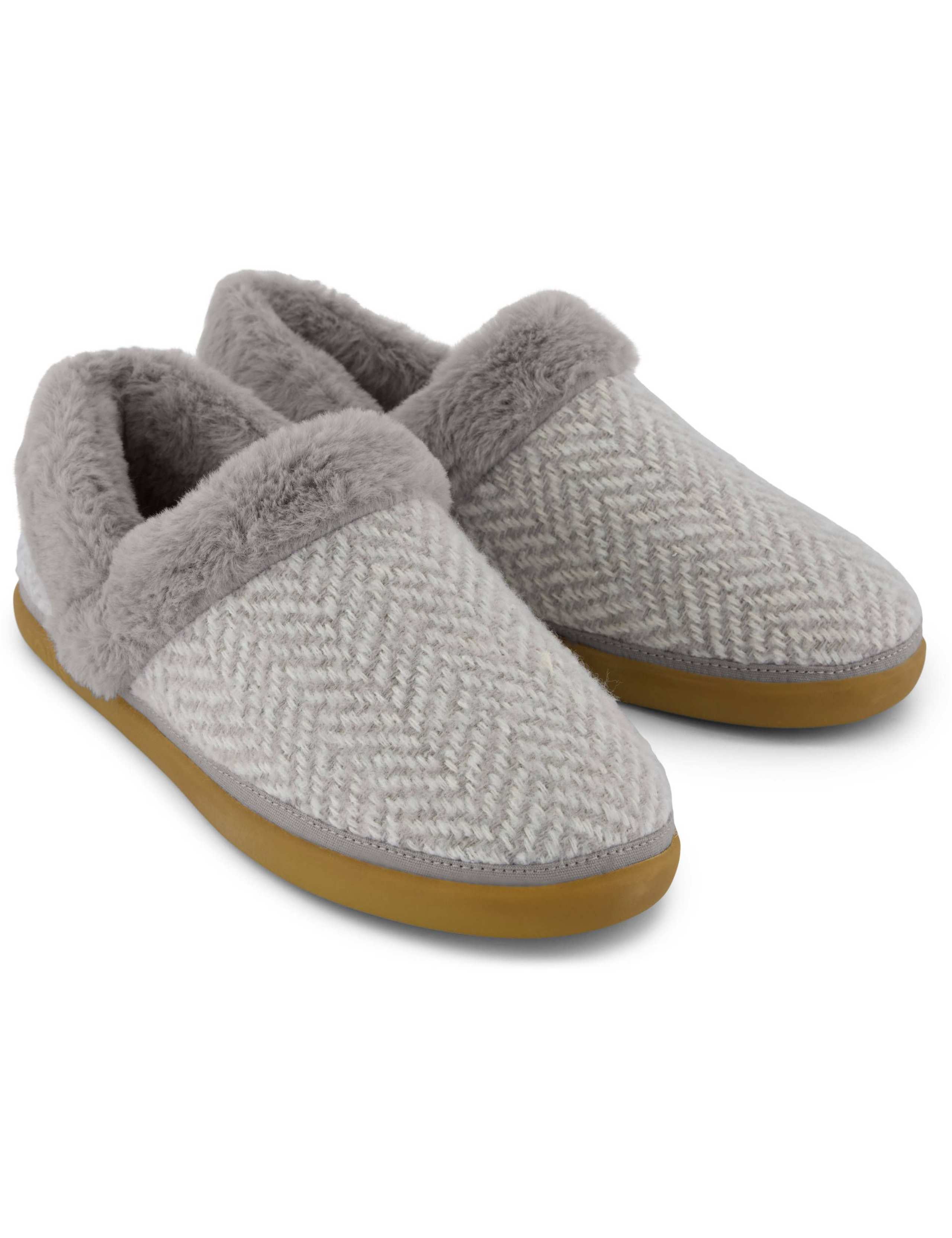 Faux Fur Sparkle Mule Slippers 5 of 8