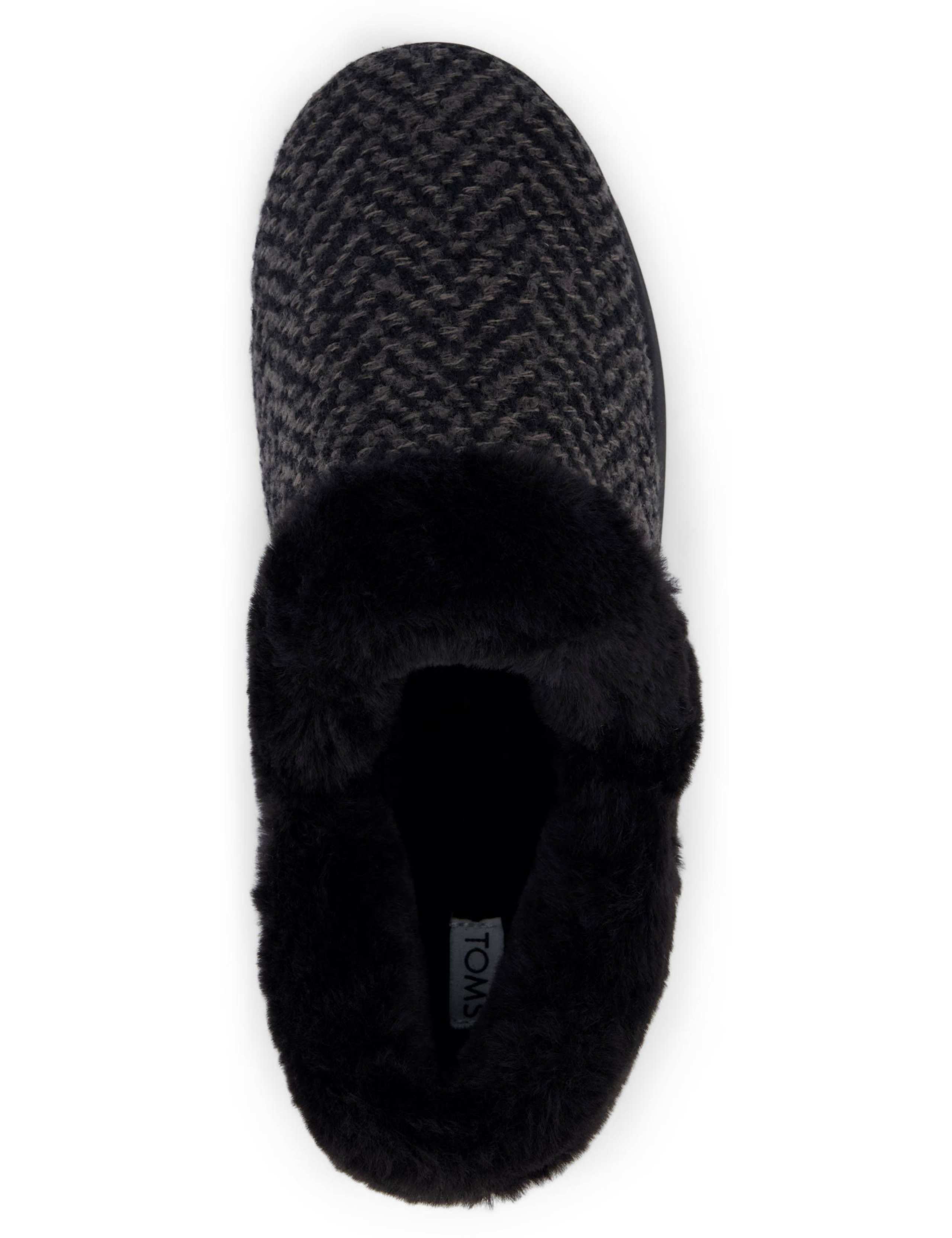 Faux Fur Sparkle Mule Slippers 2 of 9