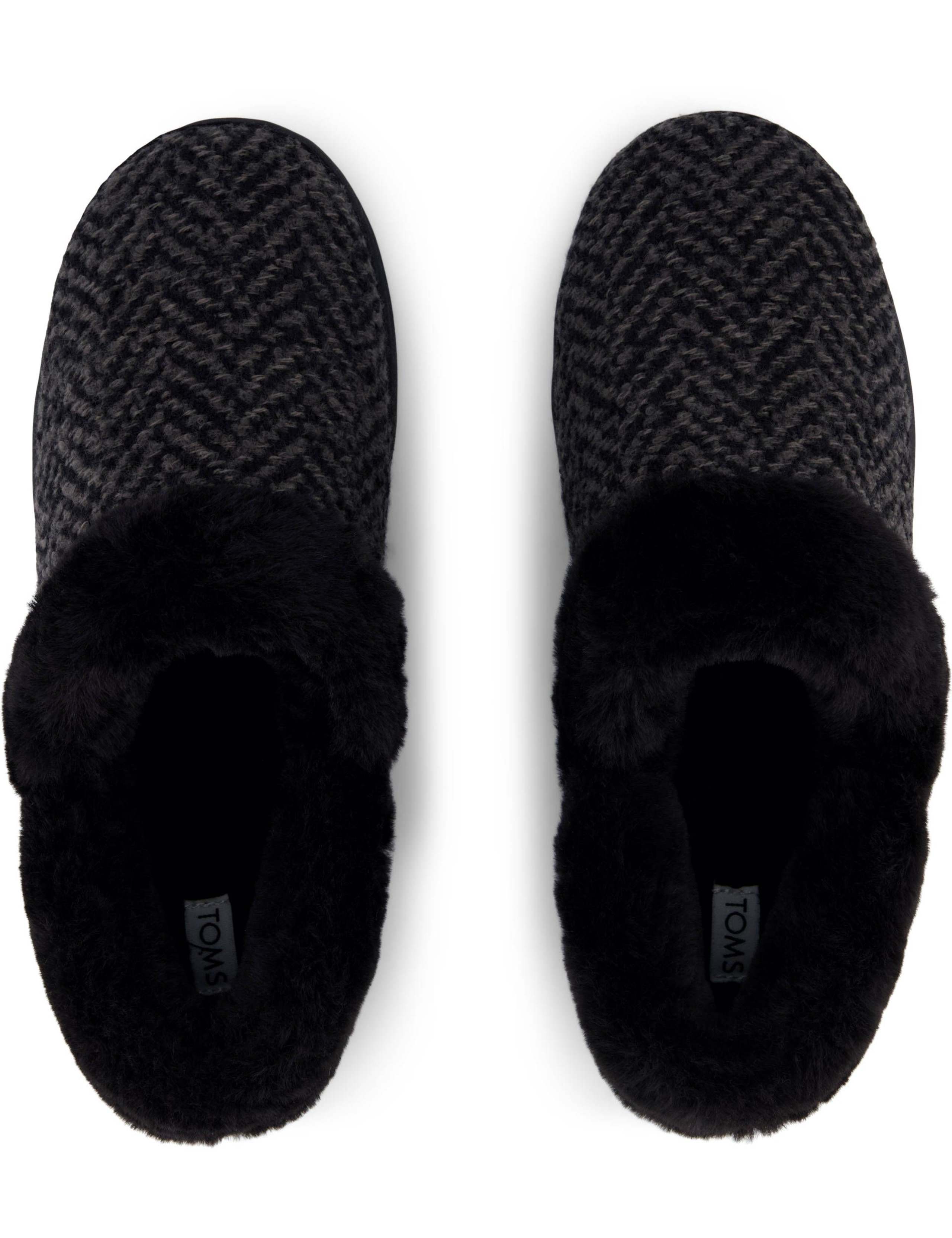 Faux Fur Sparkle Mule Slippers 3 of 9