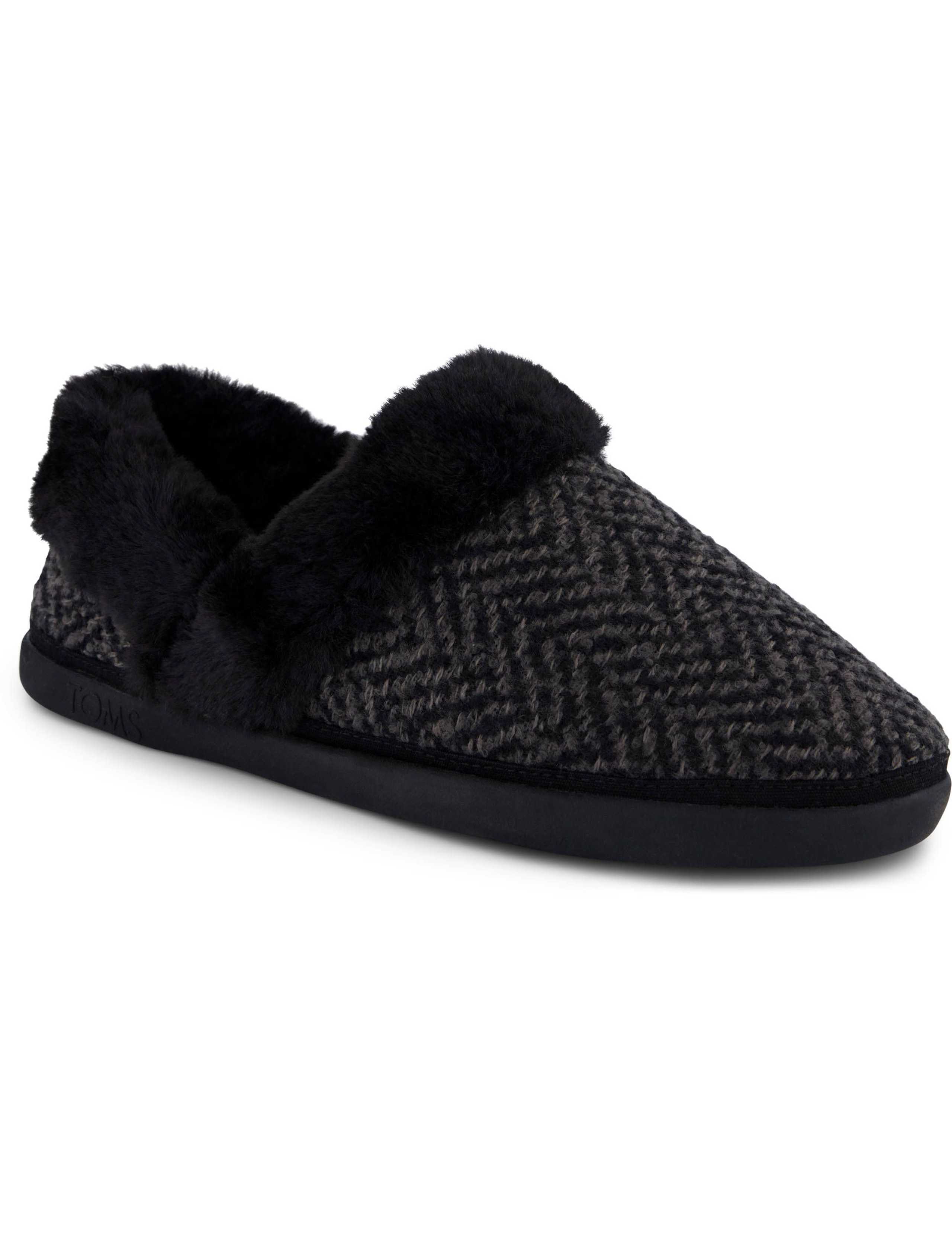 Faux Fur Sparkle Mule Slippers 4 of 9