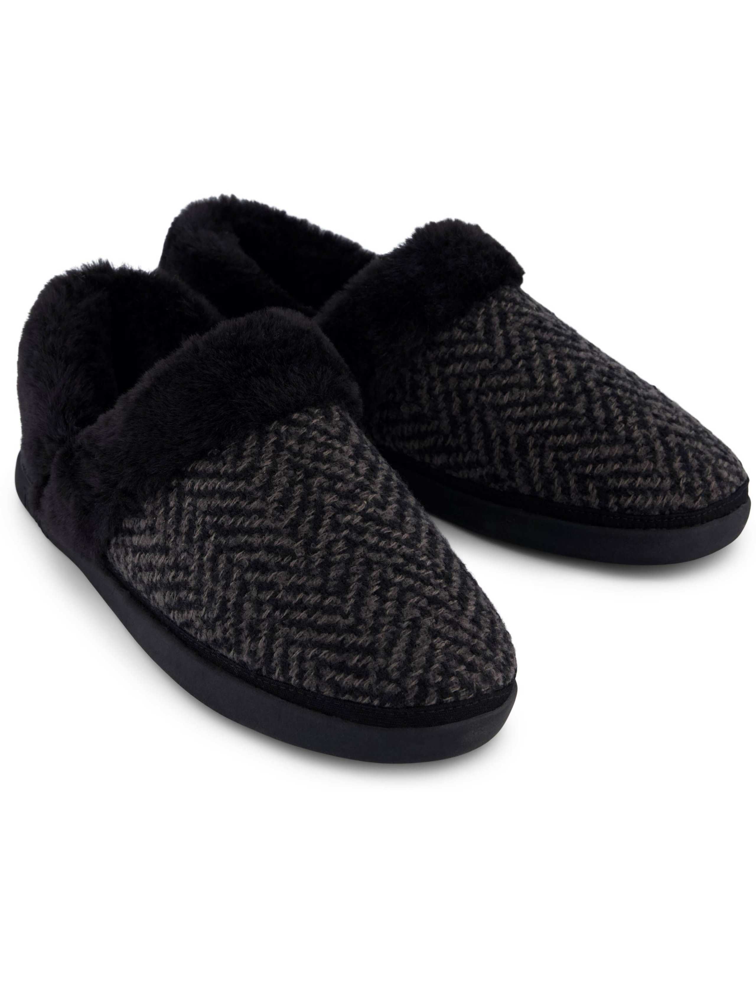 Faux Fur Sparkle Mule Slippers 5 of 9