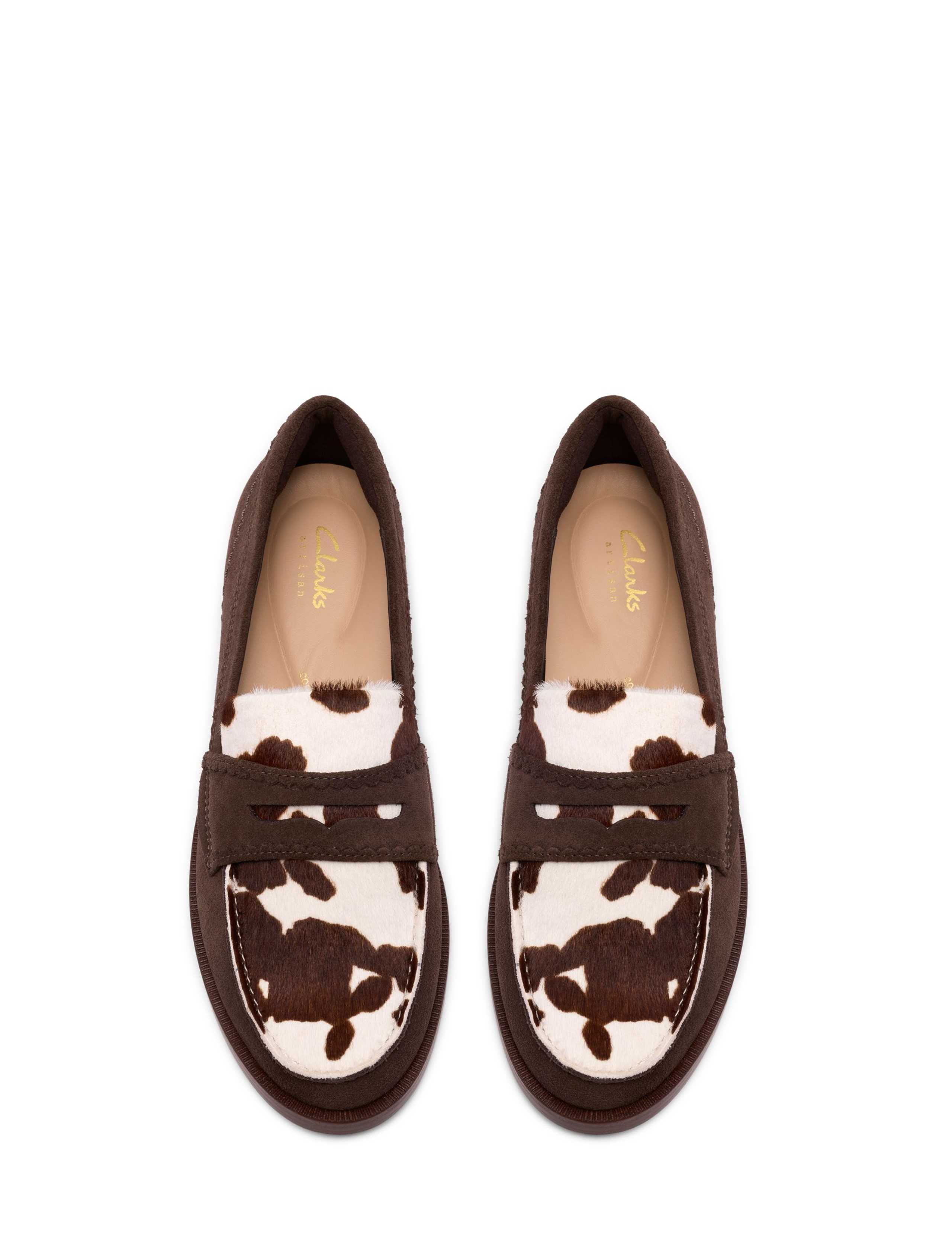 Suede Animal Print Slip On Loafers 3 of 6