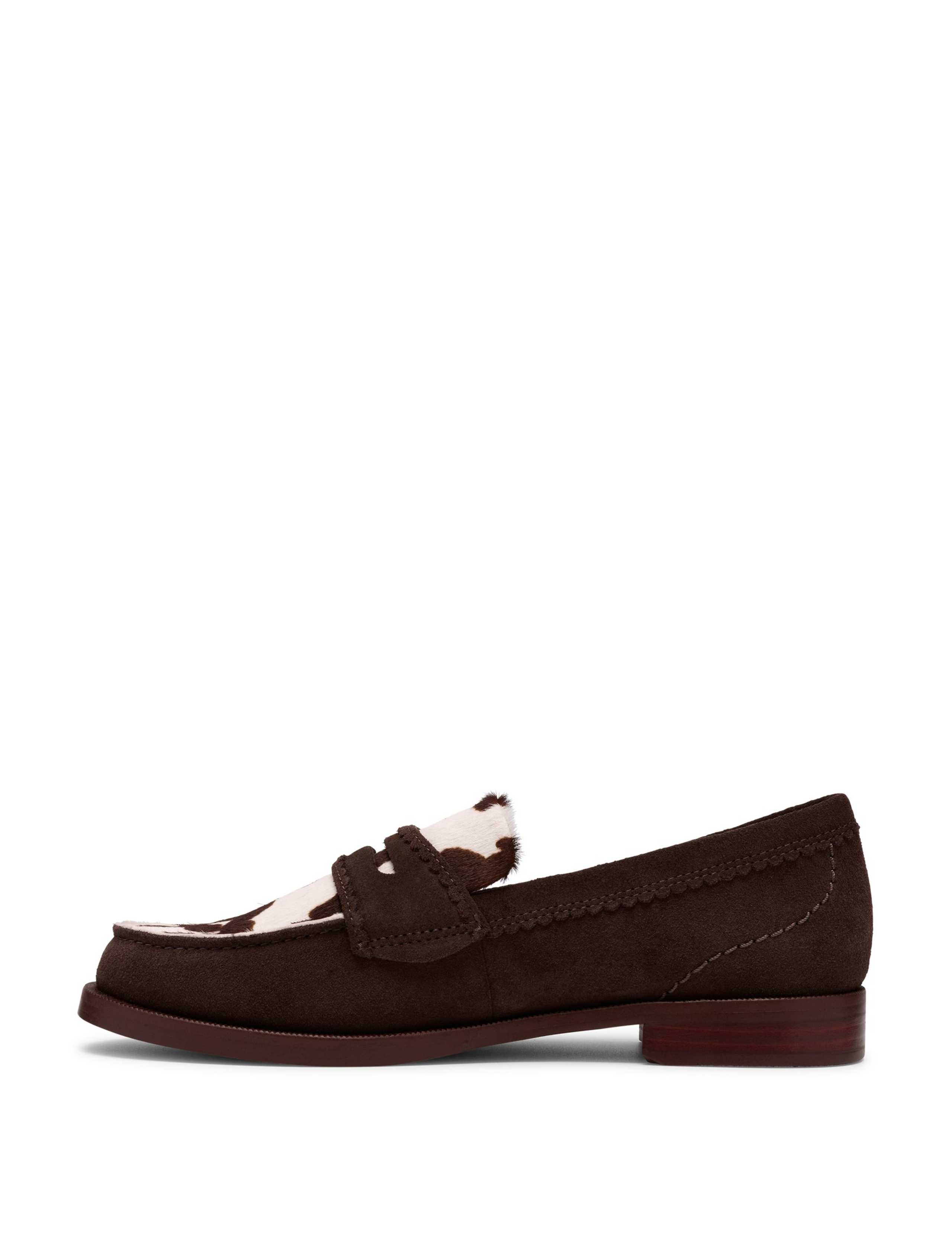 Suede Animal Print Slip On Loafers 4 of 6