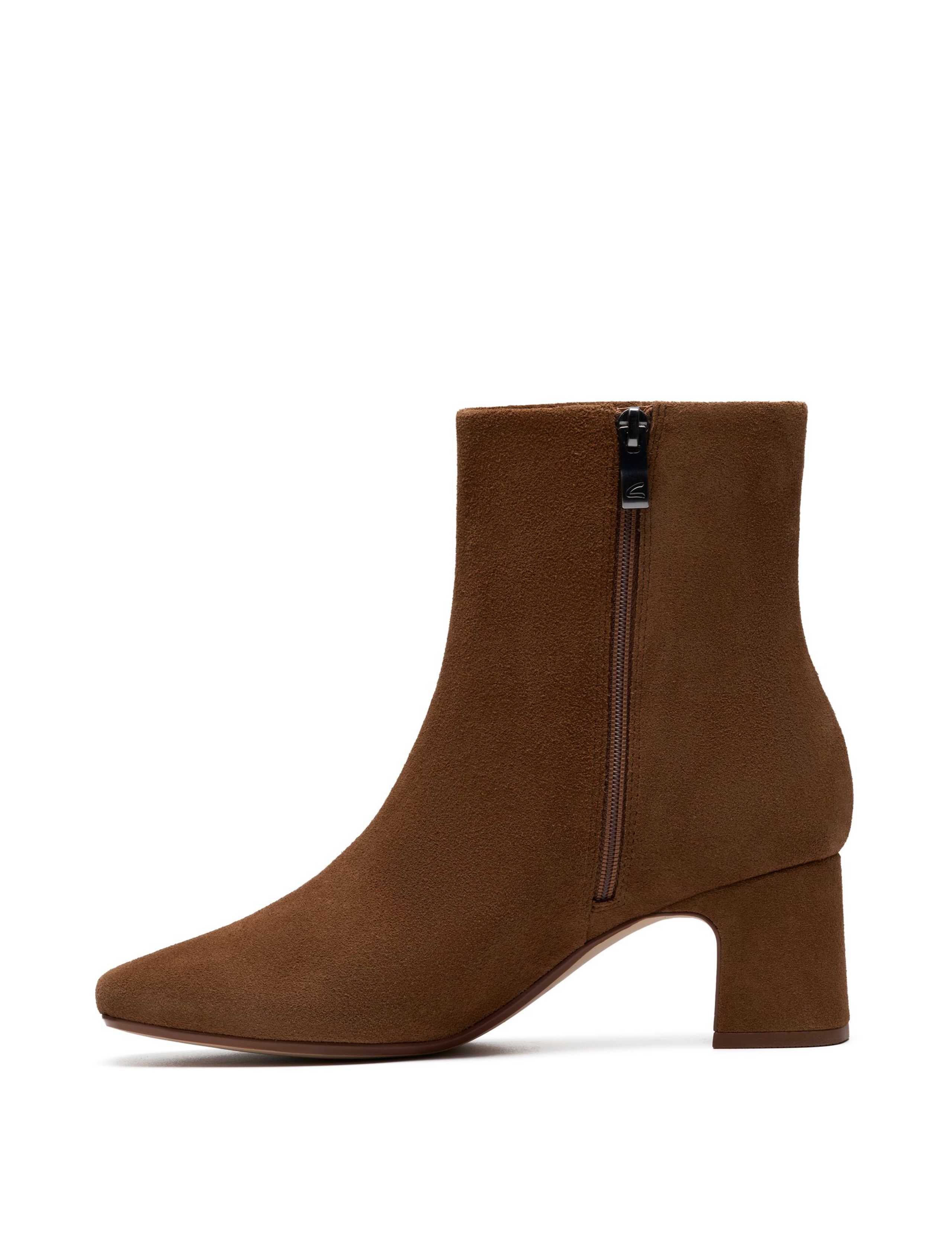 Suede Block Heel Ankle Boots 5 of 6