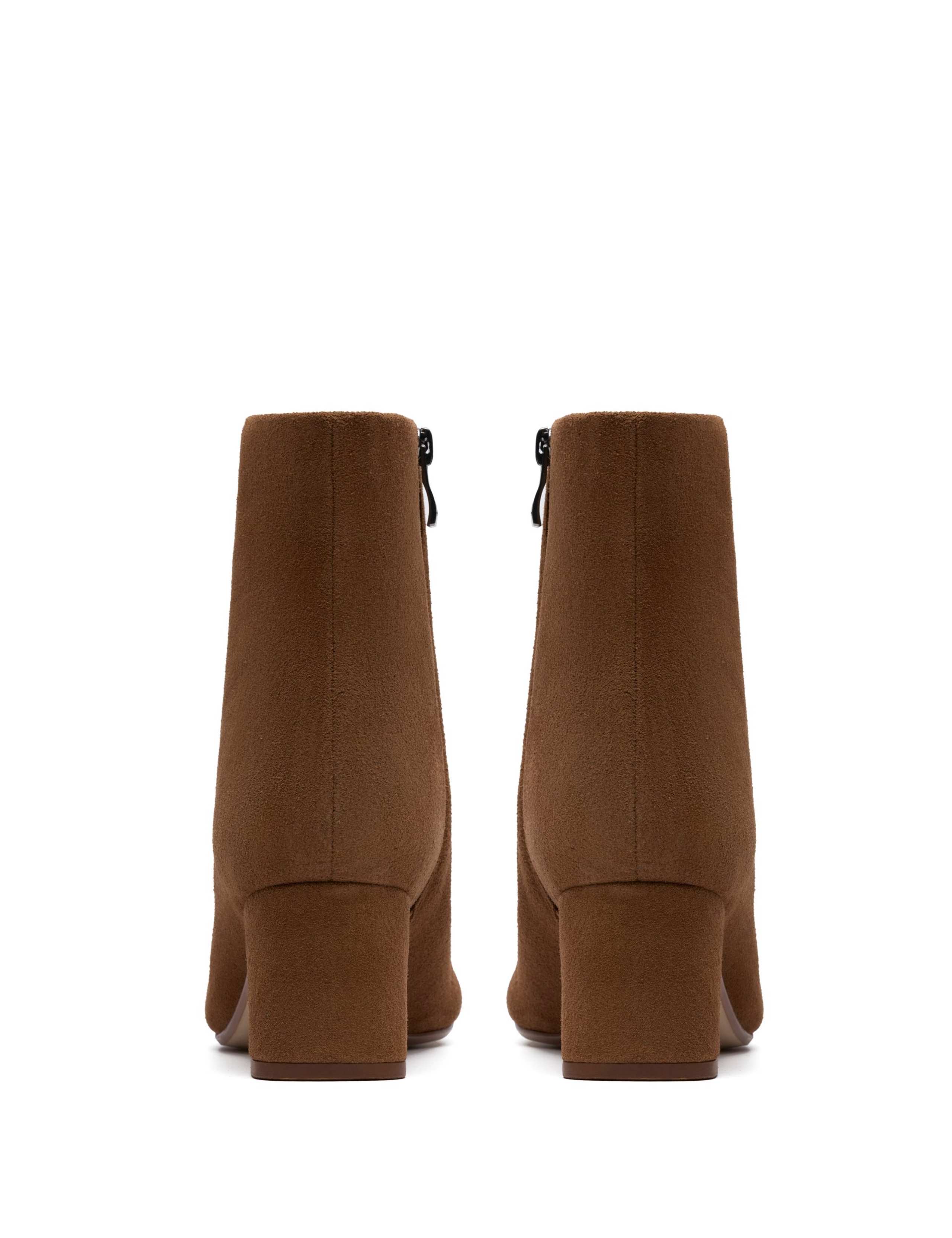 Suede Block Heel Ankle Boots 6 of 6