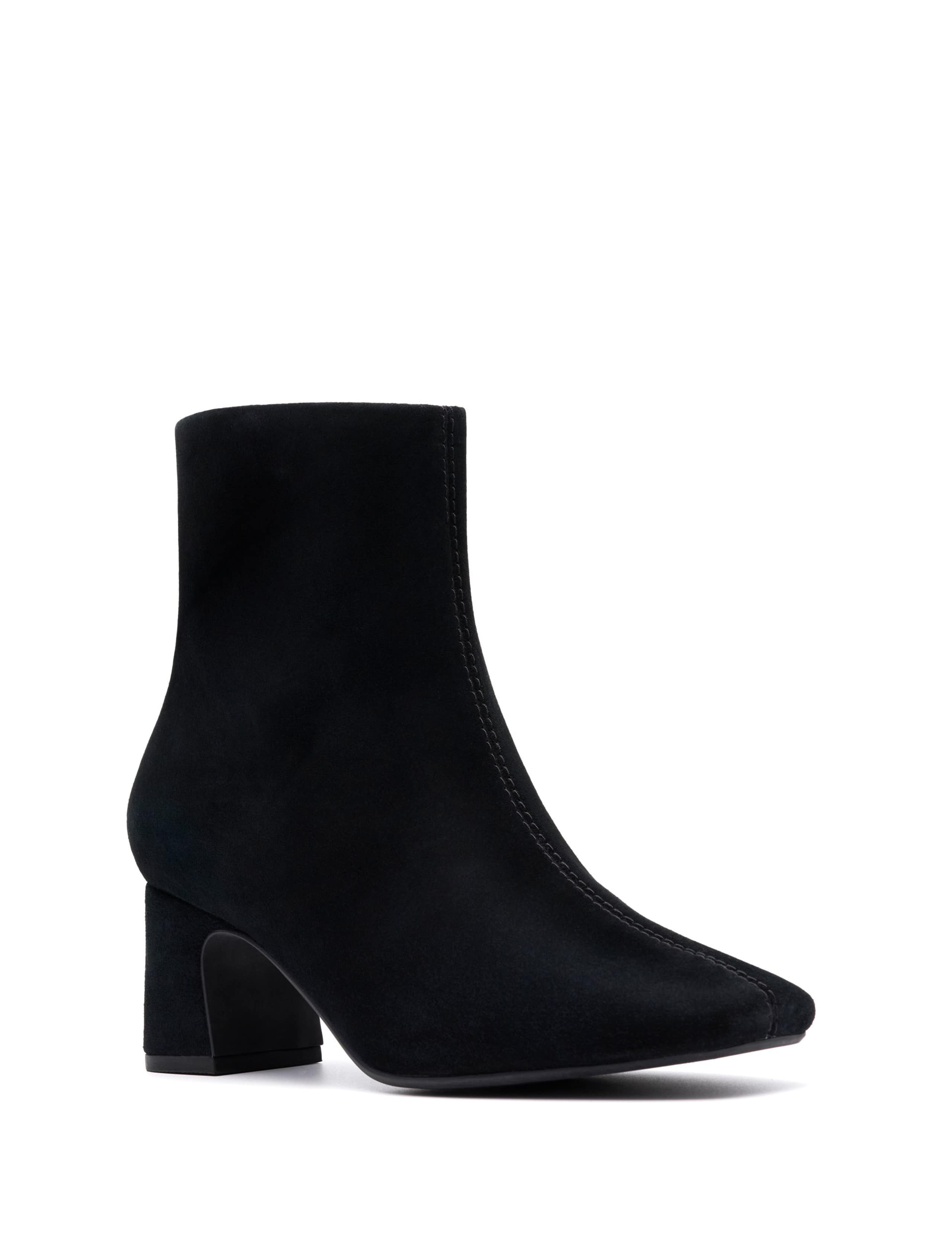 Suede Block Heel Ankle Boots 2 of 6