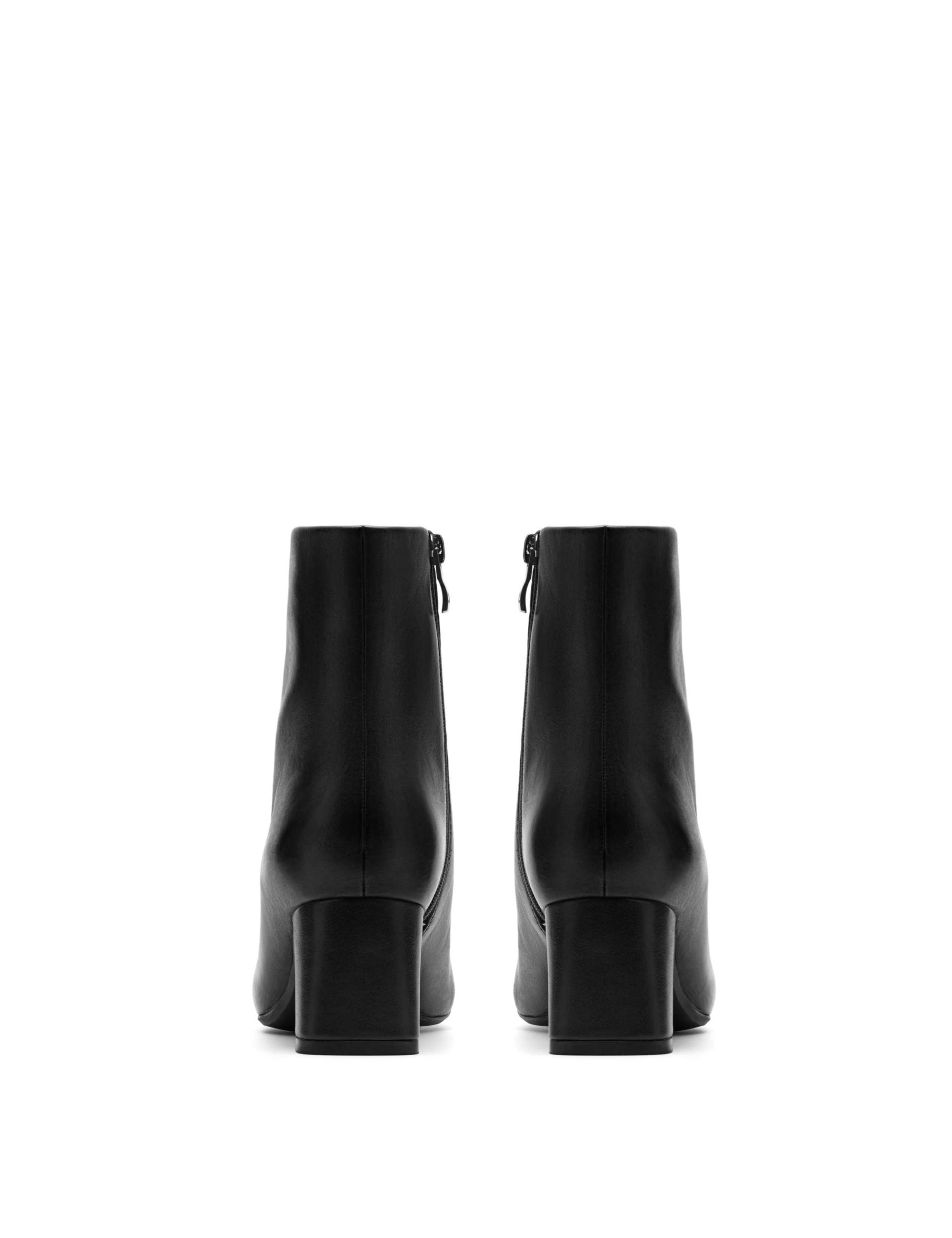 Leather Block Heel Ankle Boots 6 of 6